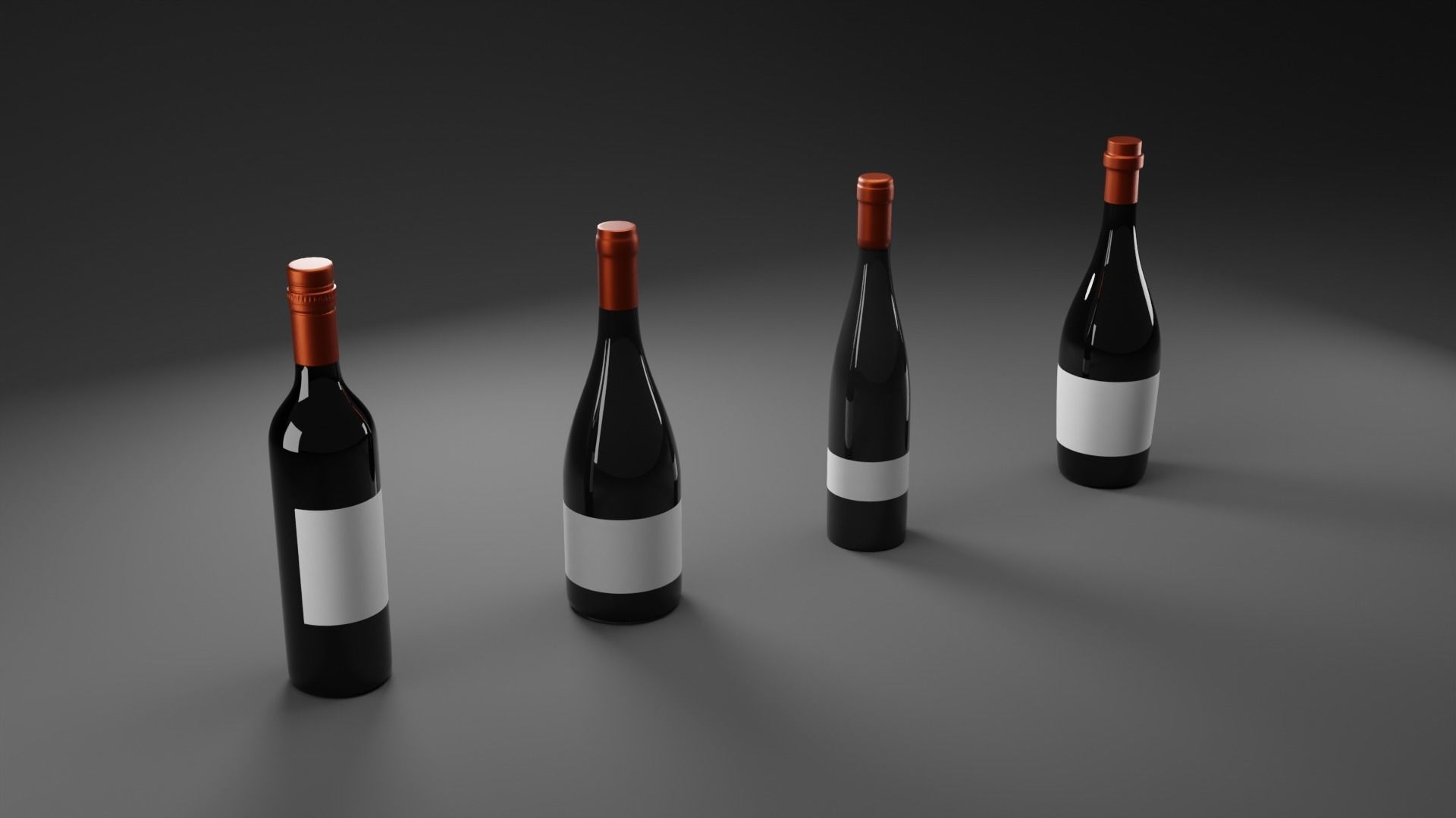 Wine Bottles 3D model_2