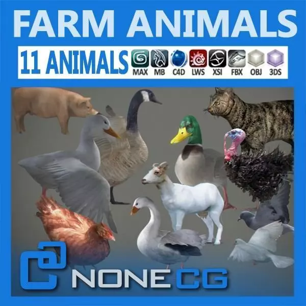 Pack - Farm Animals 3D model_0
