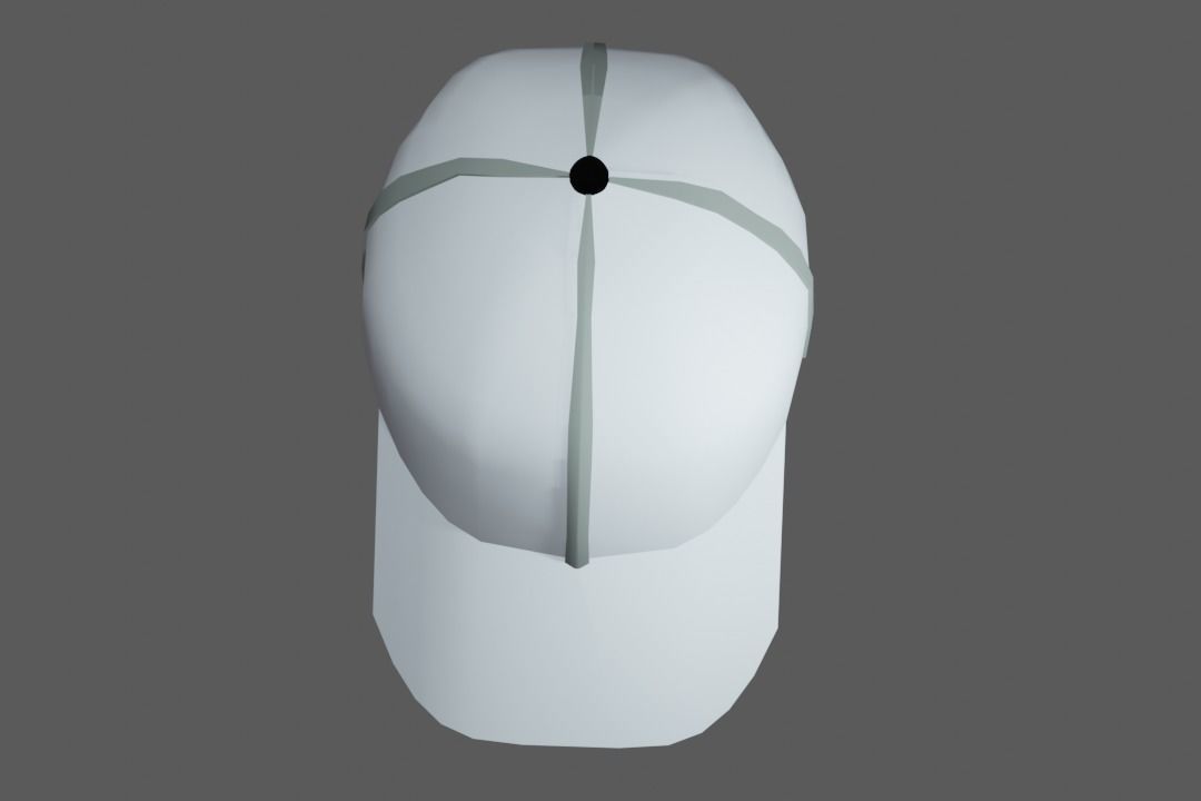 Baseball cap Low-poly 3D model_9
