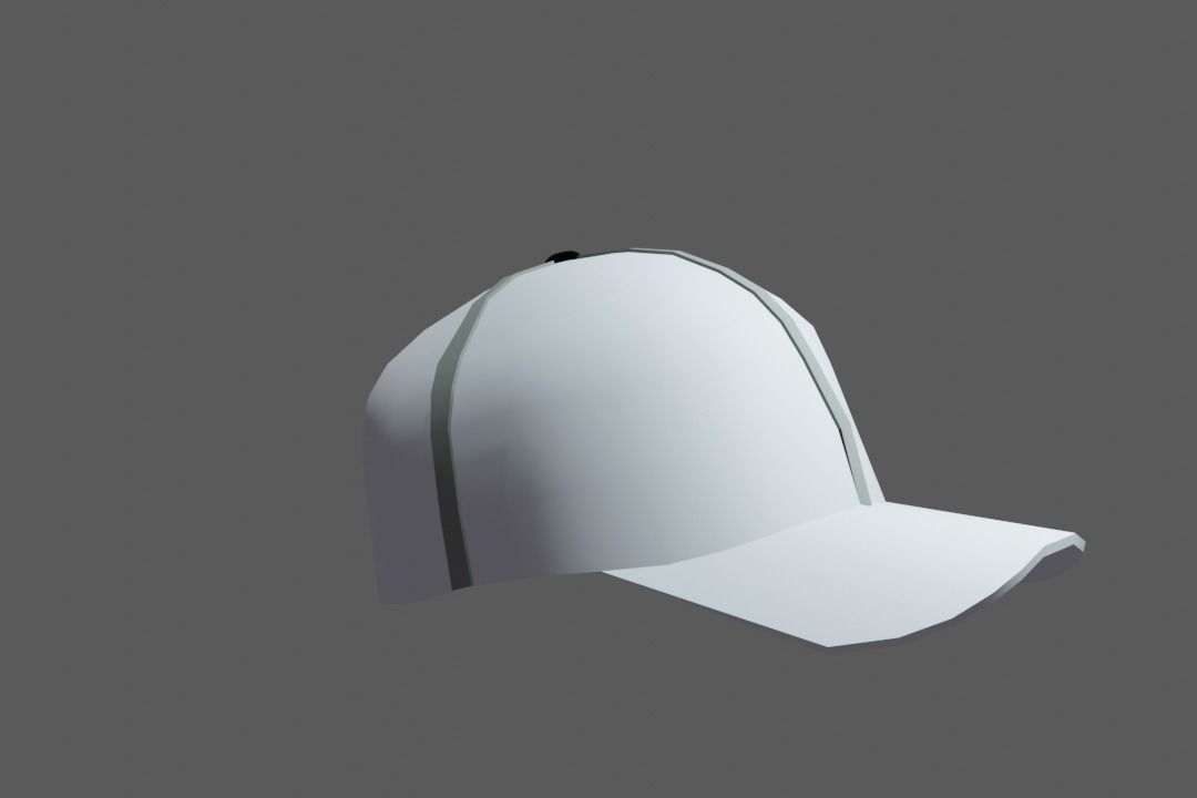 Baseball cap Low-poly 3D model_8