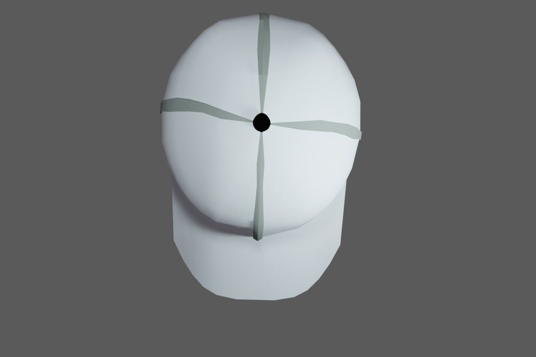 Baseball cap Low-poly 3D model_10
