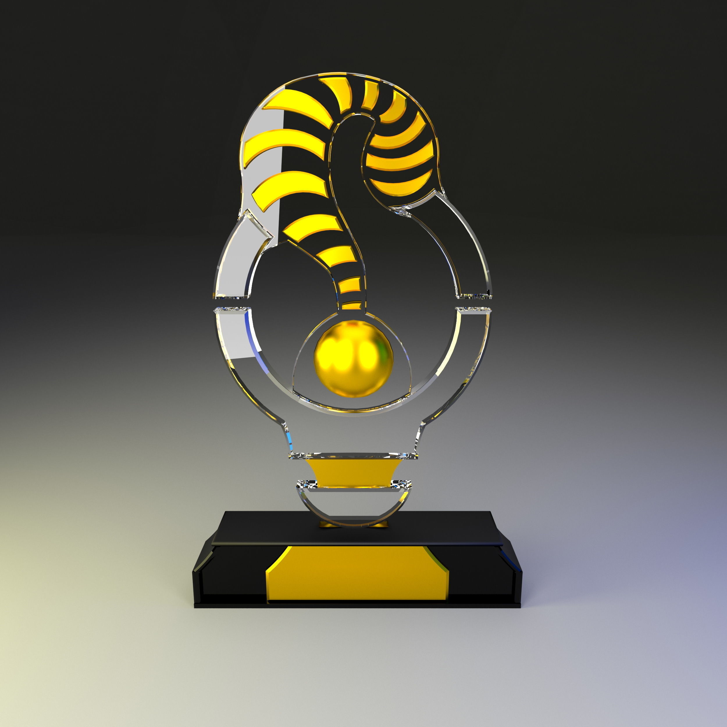 Medal award Low-poly 3D model_1