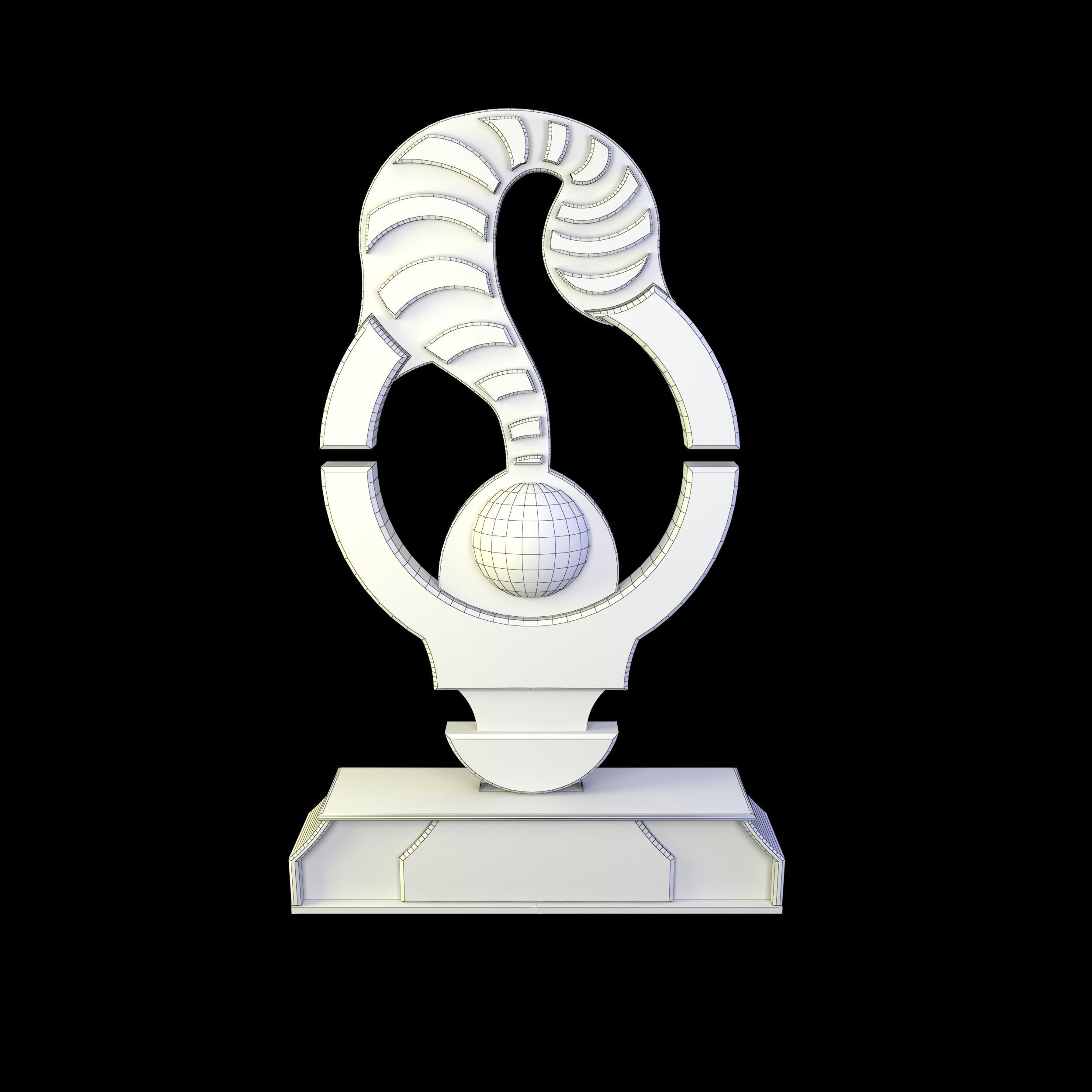 Medal award Low-poly 3D model_3