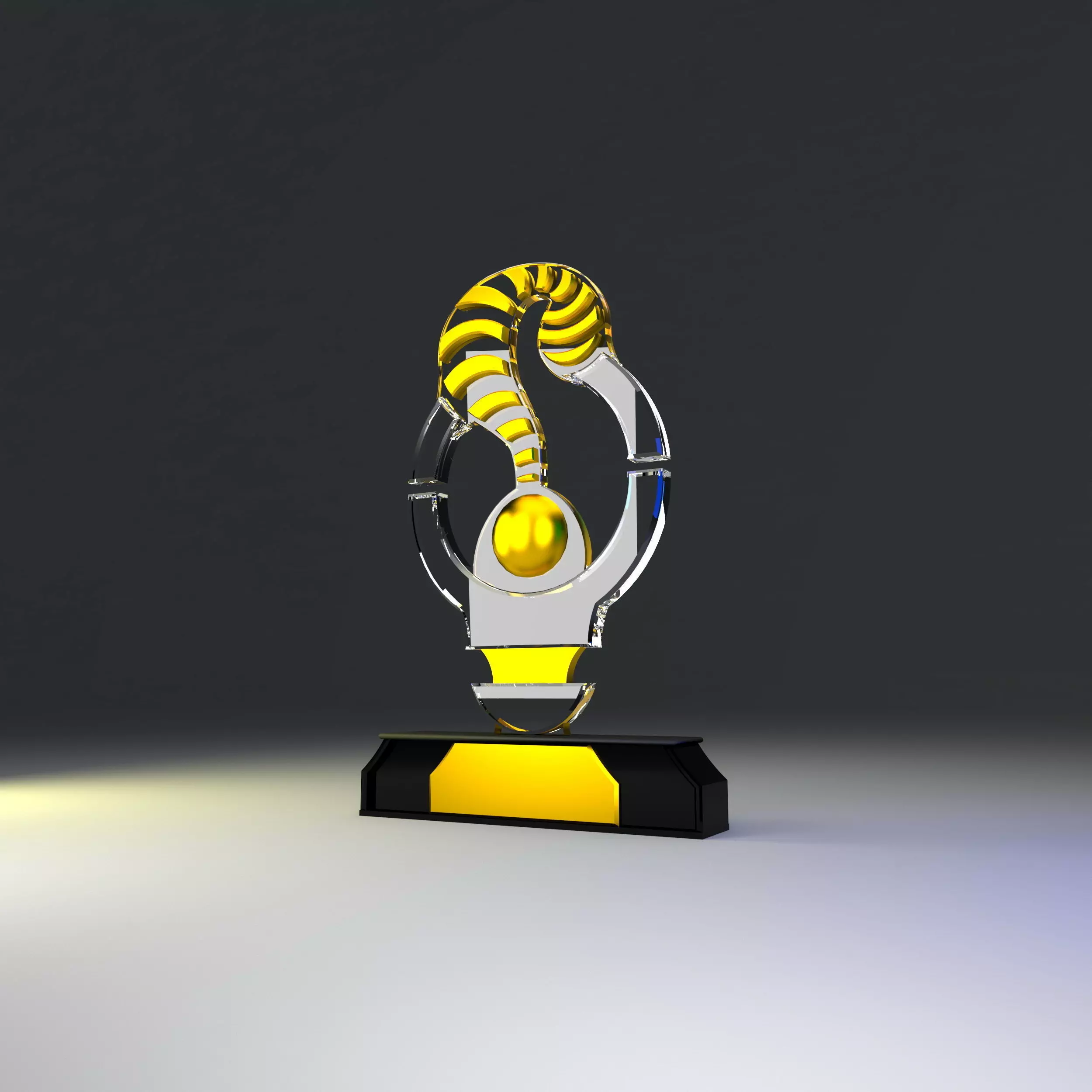 Medal award Low-poly 3D model_0