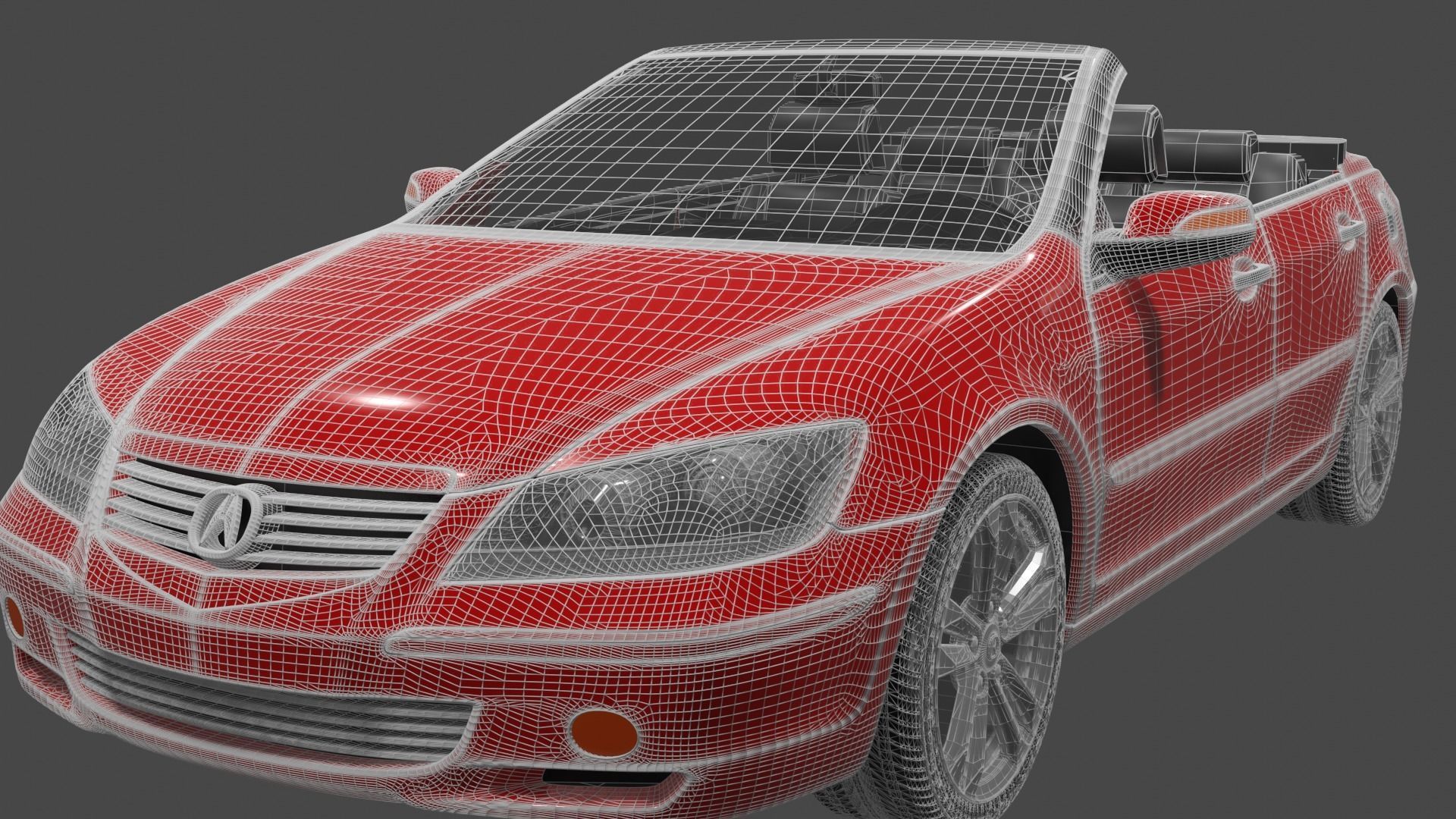 Open Sports Car 3D model_8