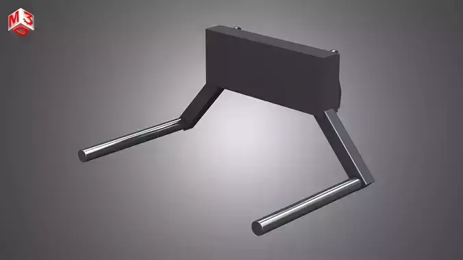 Roll-type Bale Fork - Front Loader 3D model