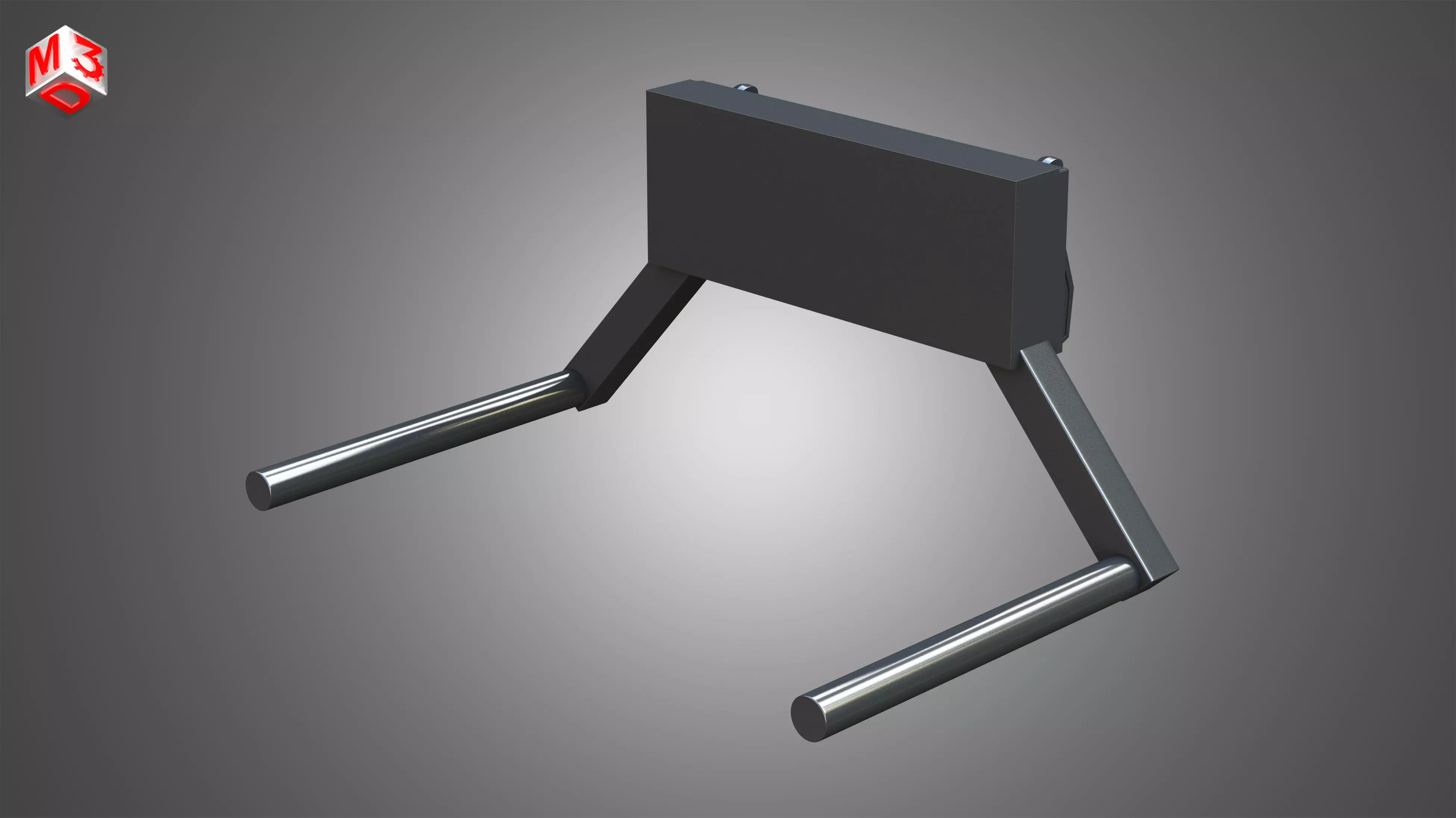 Roll-type Bale Fork - Front Loader 3D model_0