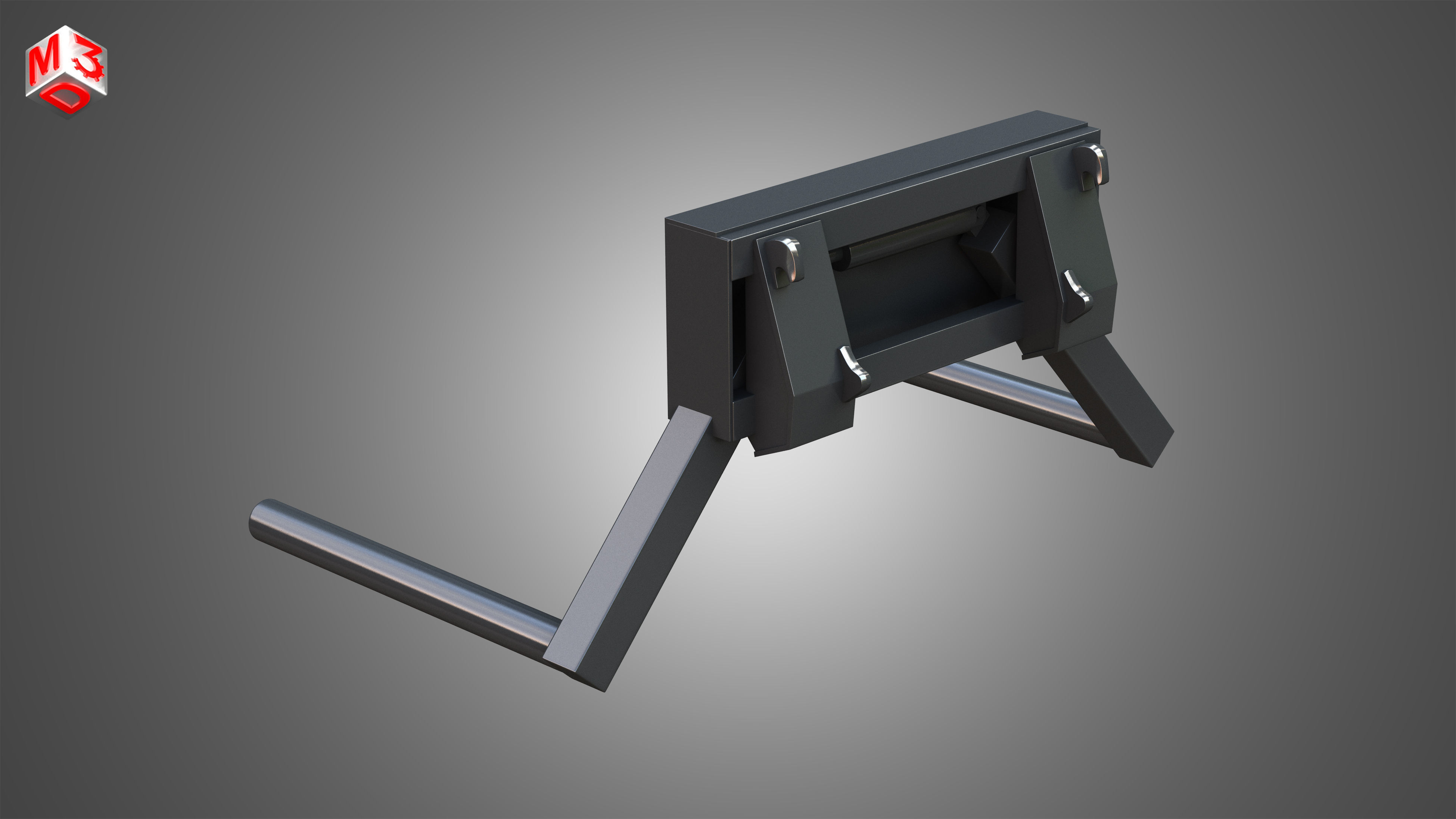 Roll-type Bale Fork - Front Loader 3D model_6
