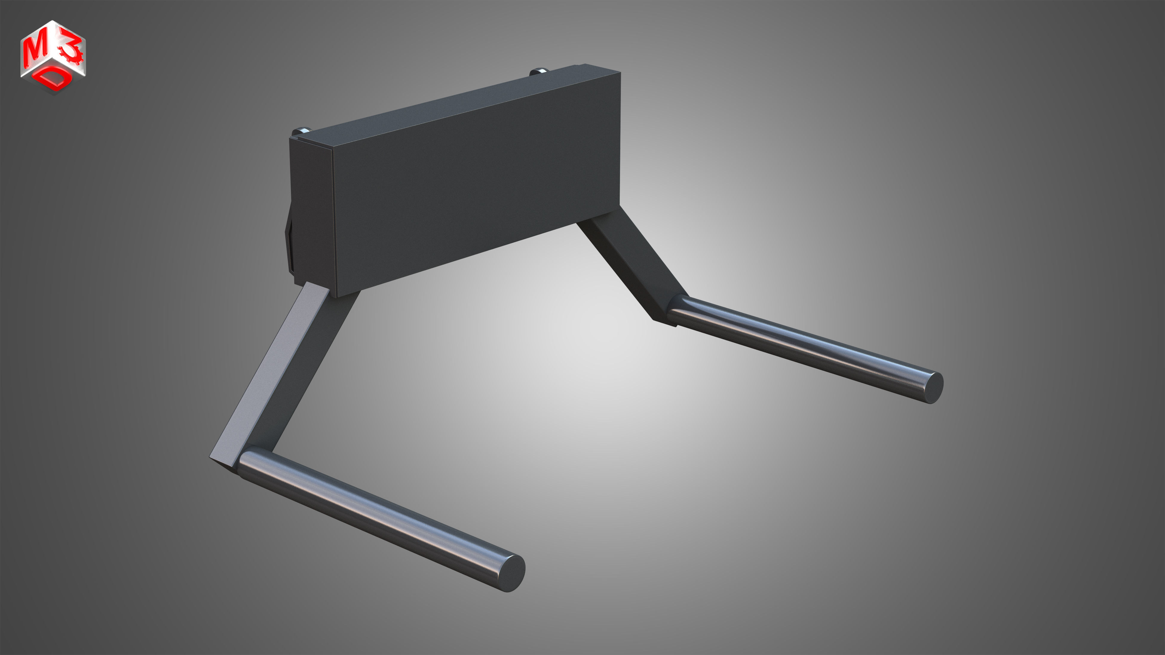 Roll-type Bale Fork - Front Loader 3D model_1