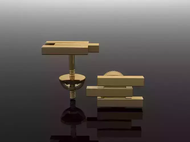 Triple Bar Stud Earring