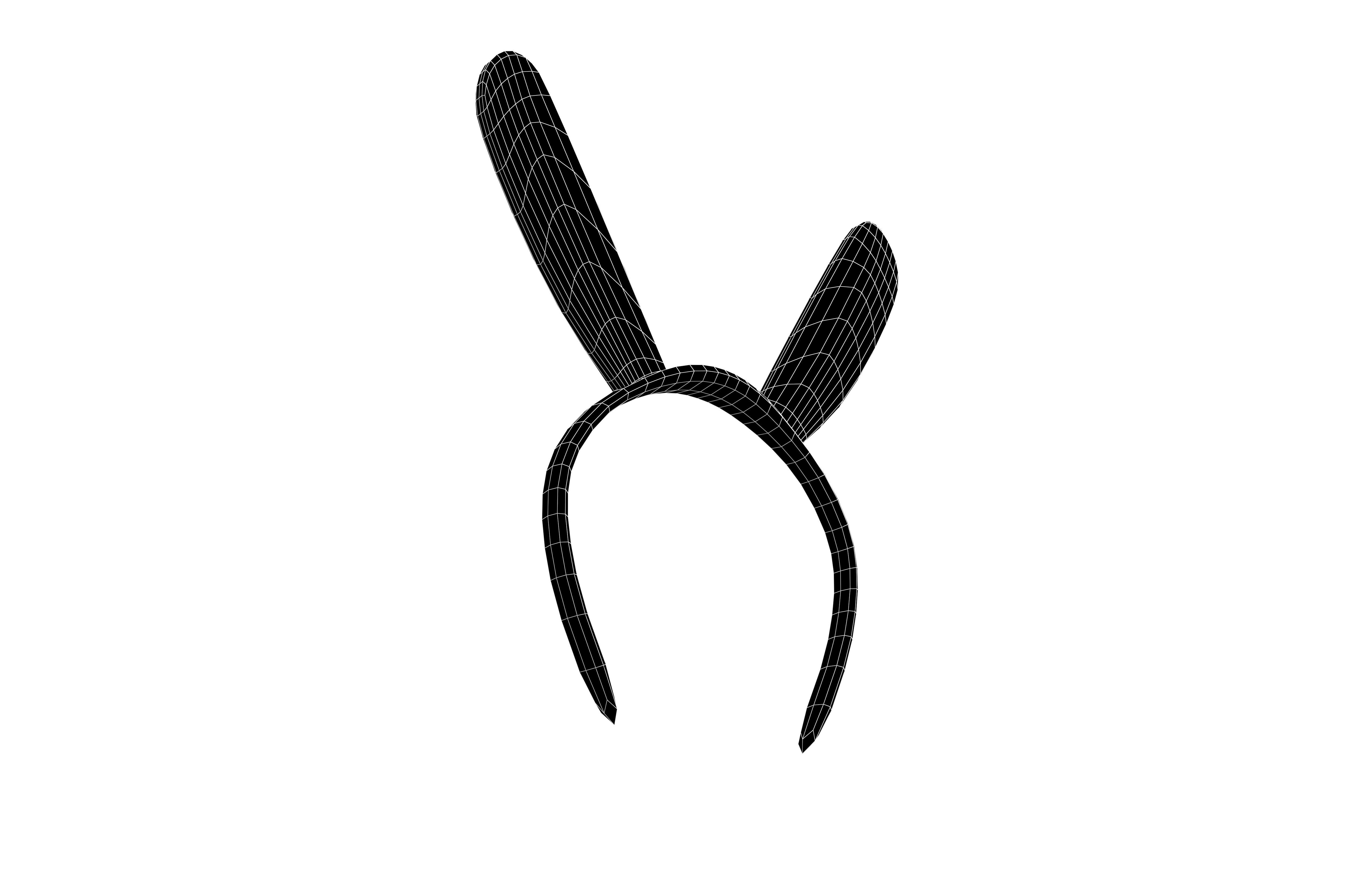 Bunny Hairband v1 001 Low-poly 3D model_7