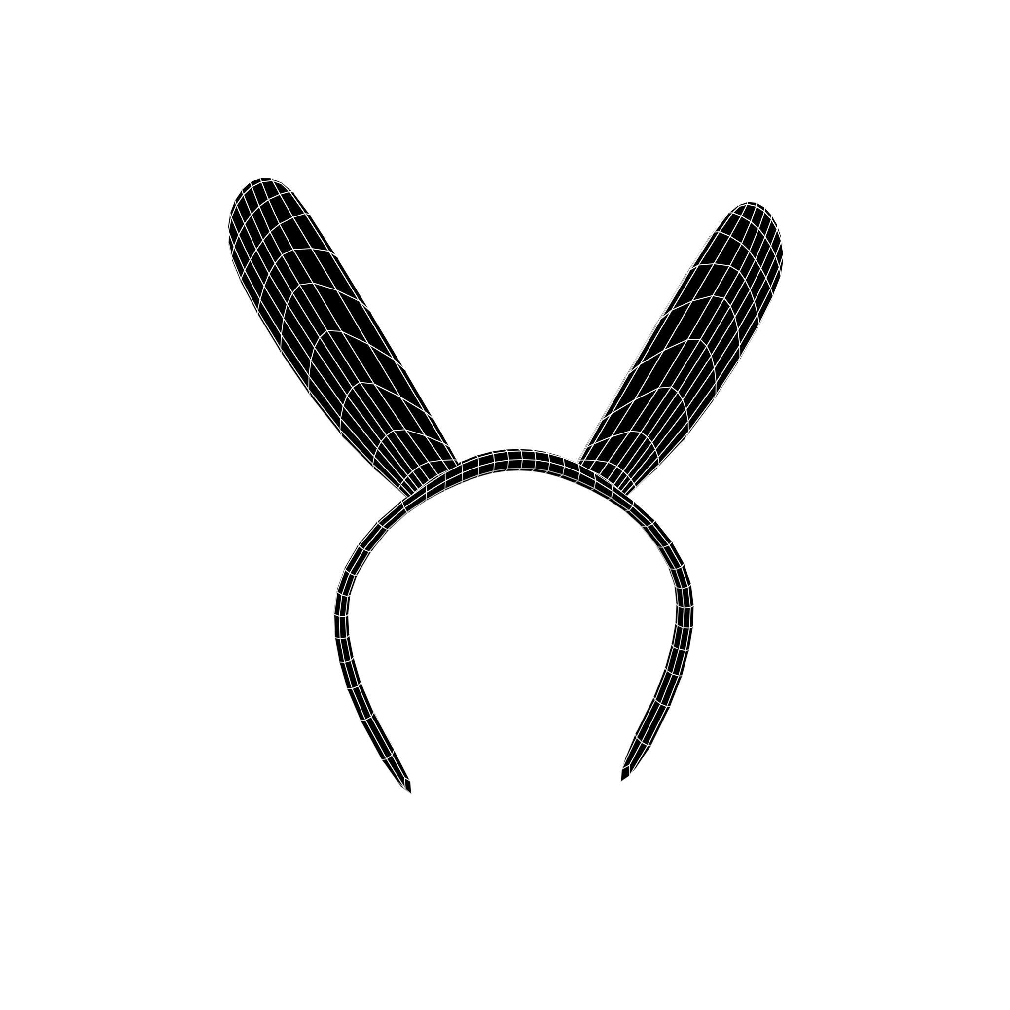 Bunny Hairband v1 001 Low-poly 3D model_4