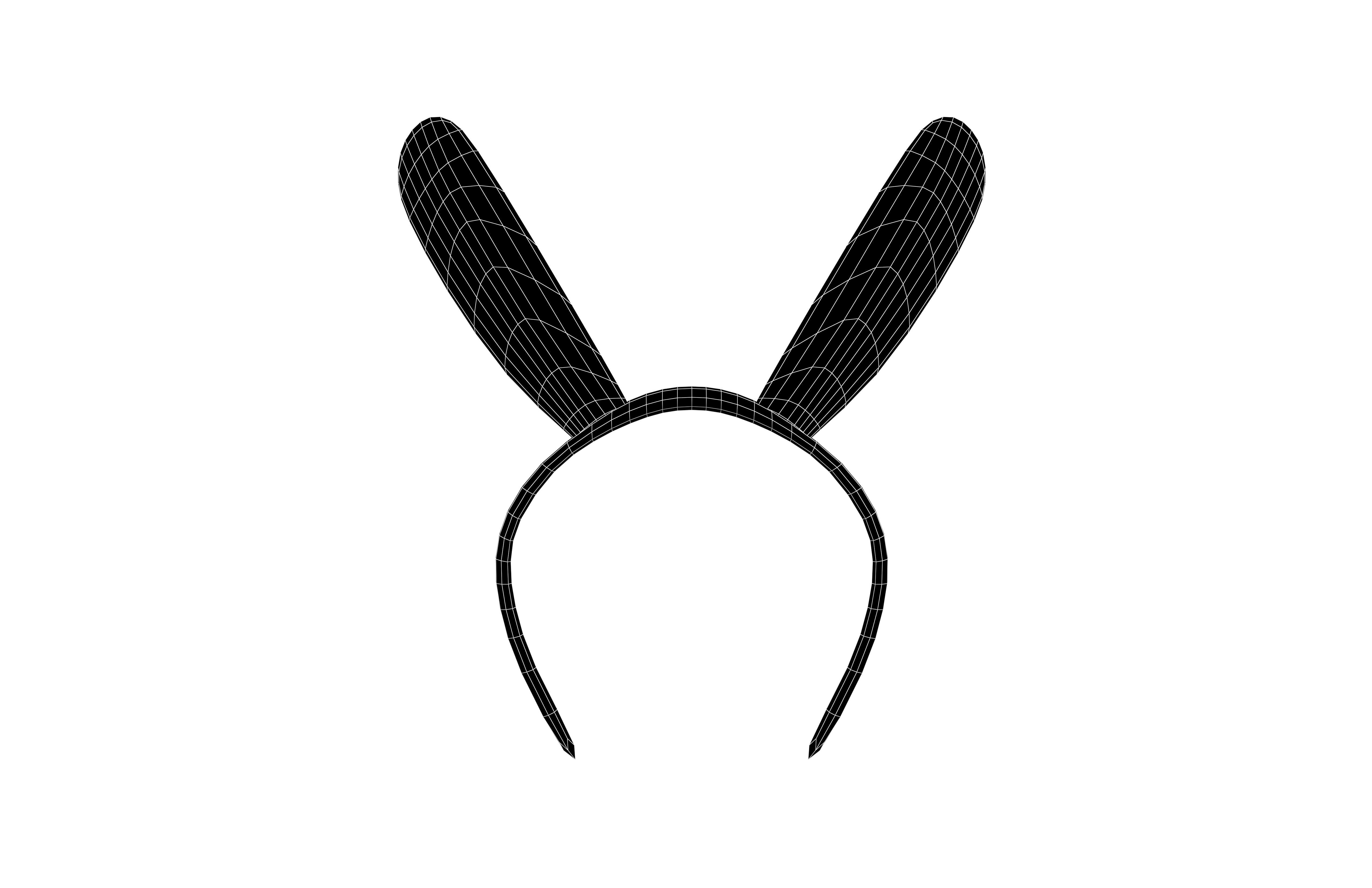 Bunny Hairband v1 001 Low-poly 3D model_5