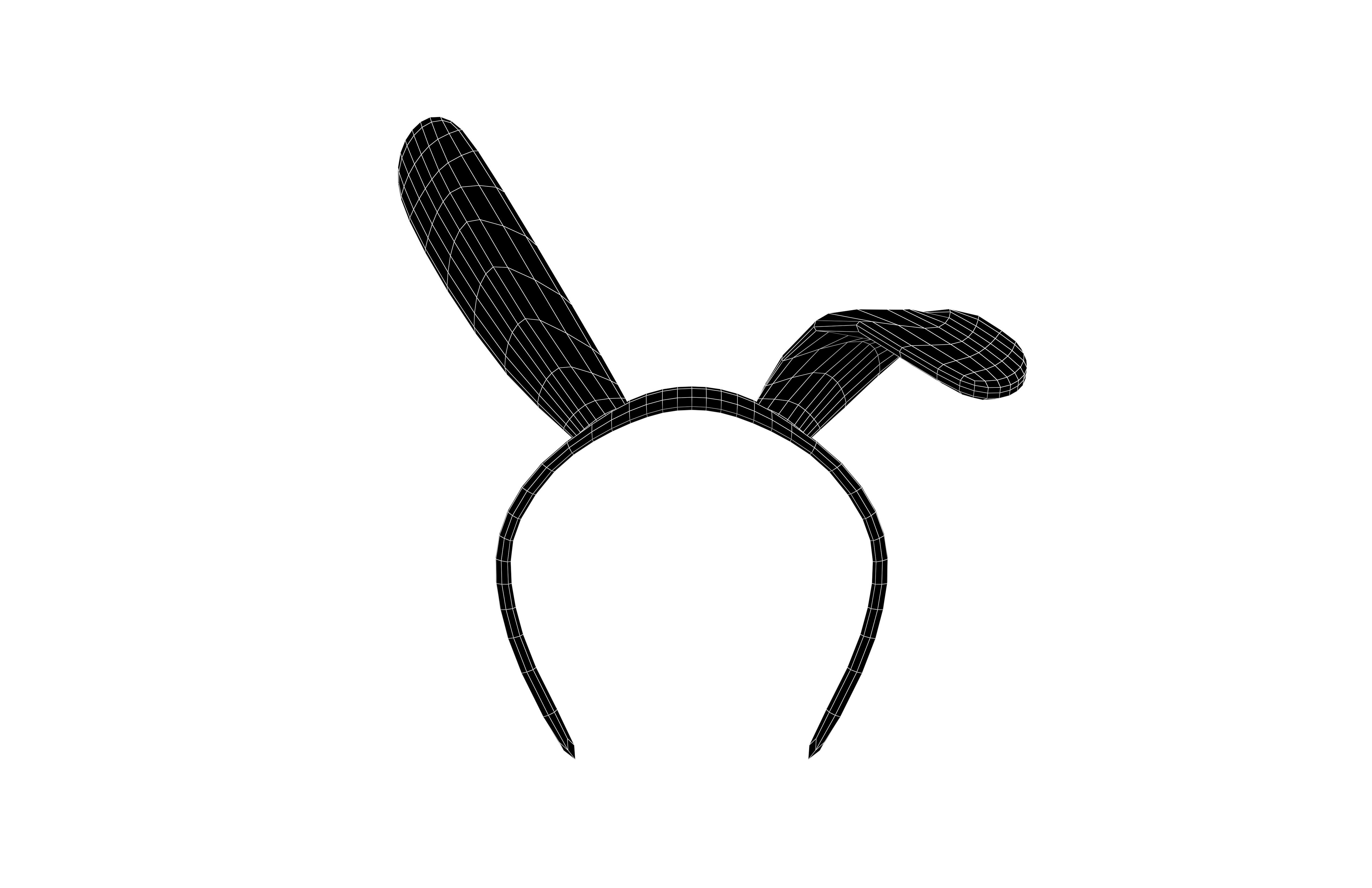 Bunny Hairband v2 001 Low-poly 3D model_5