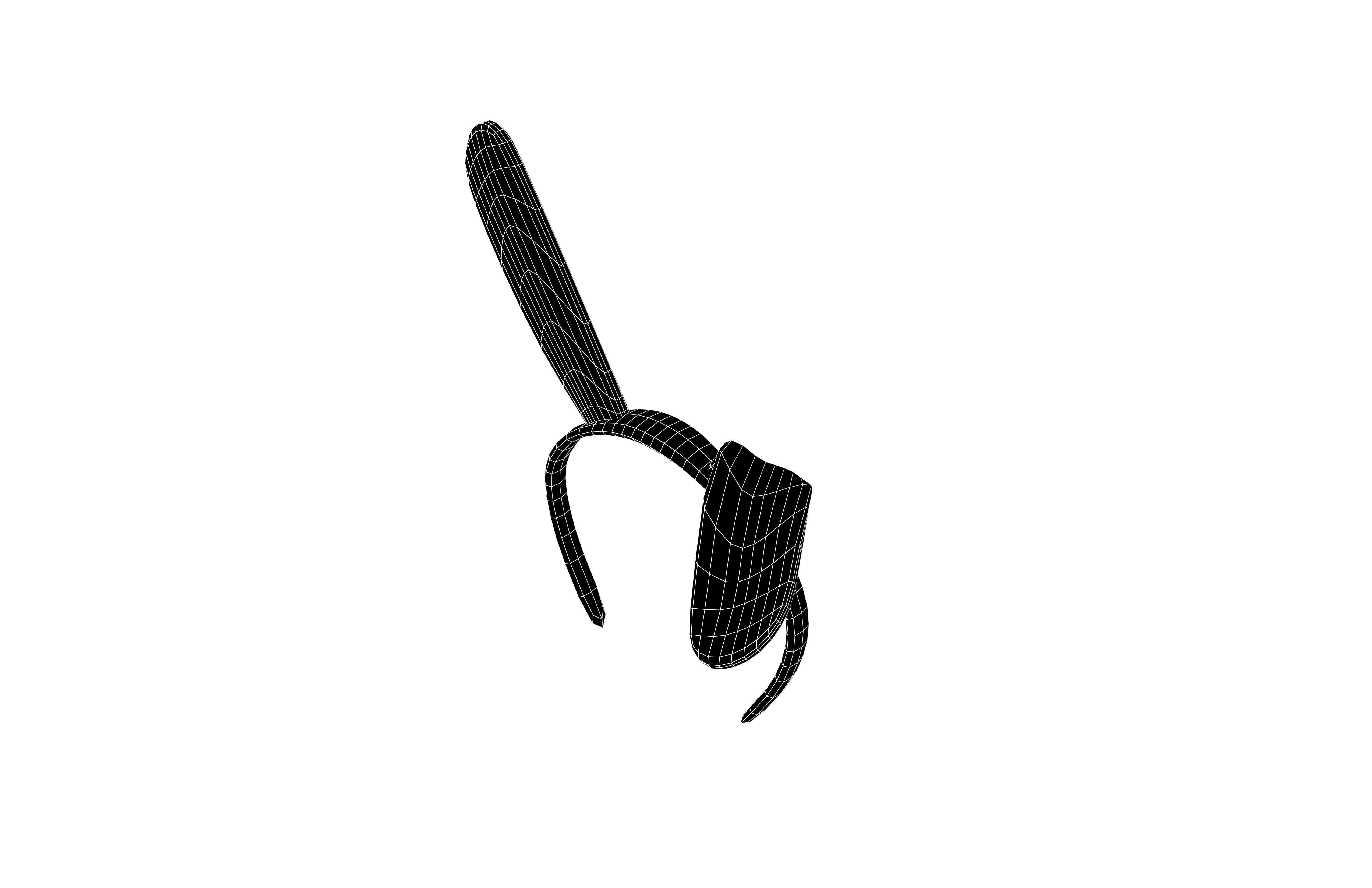 Bunny Hairband v2 004 Low-poly 3D model_7