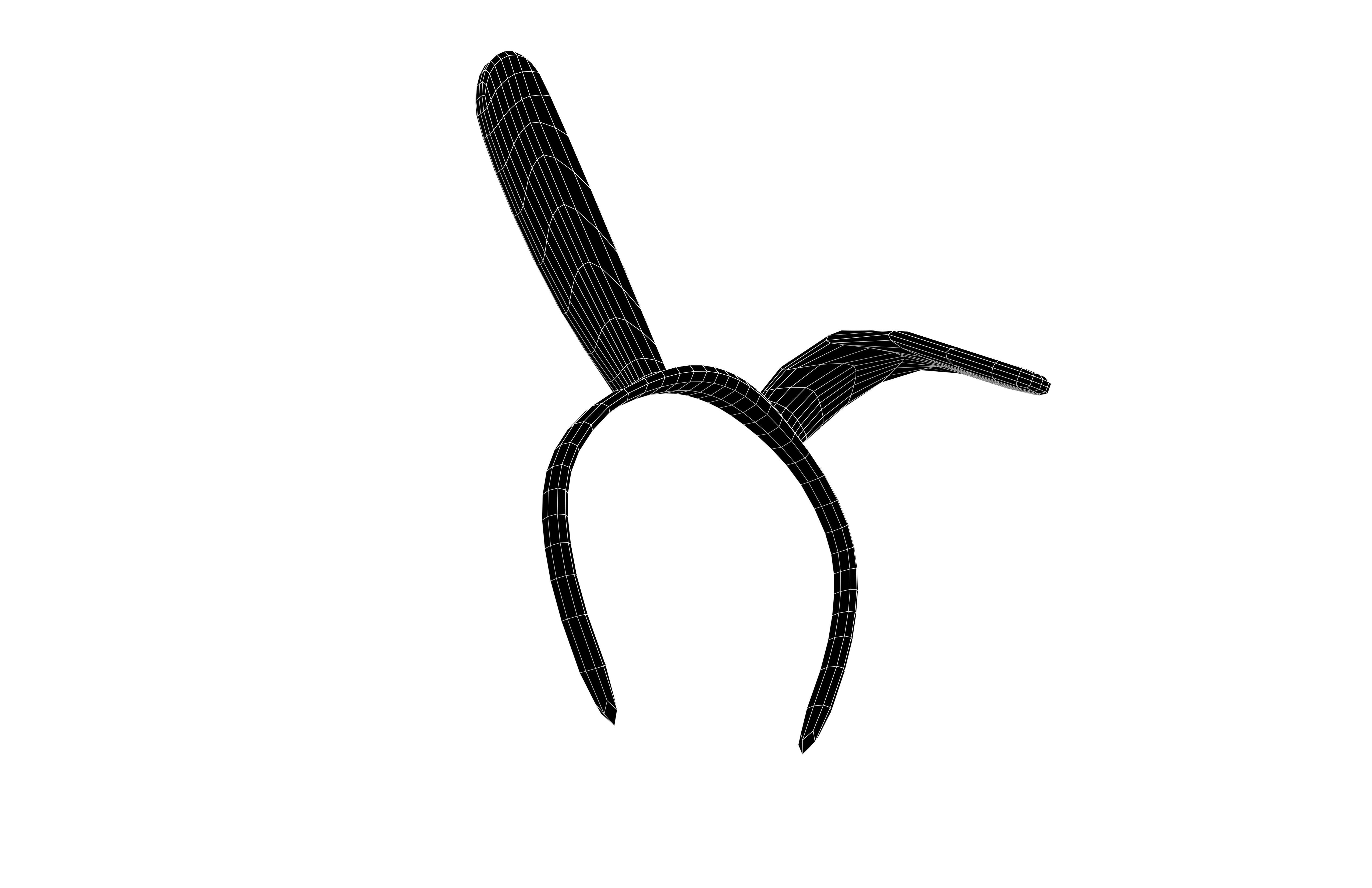 Bunny Hairband v2 004 Low-poly 3D model_6