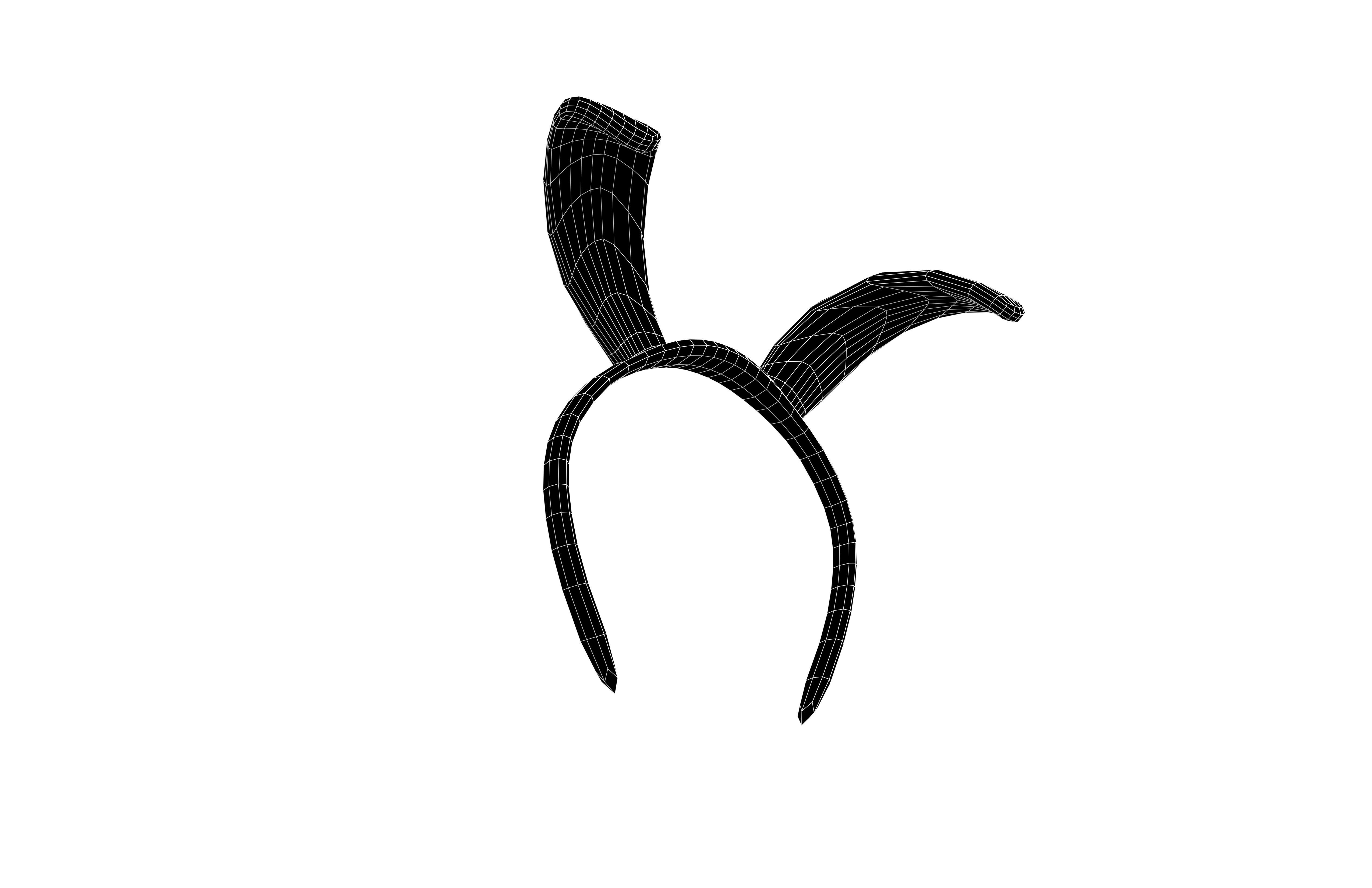 Bunny Hairband v3 002 Low-poly 3D model_7