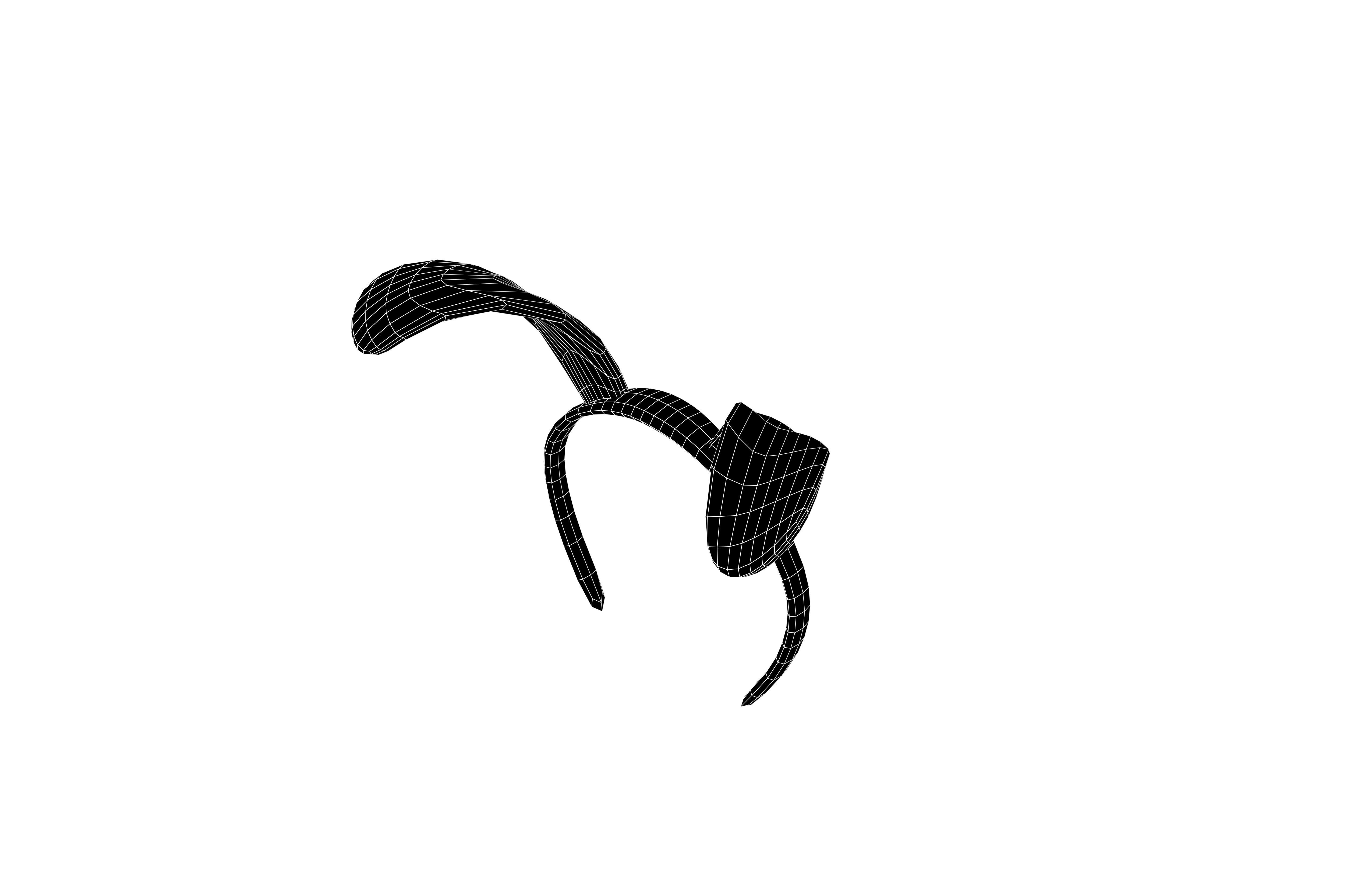 Bunny Hairband v3 003 Low-poly 3D model_6