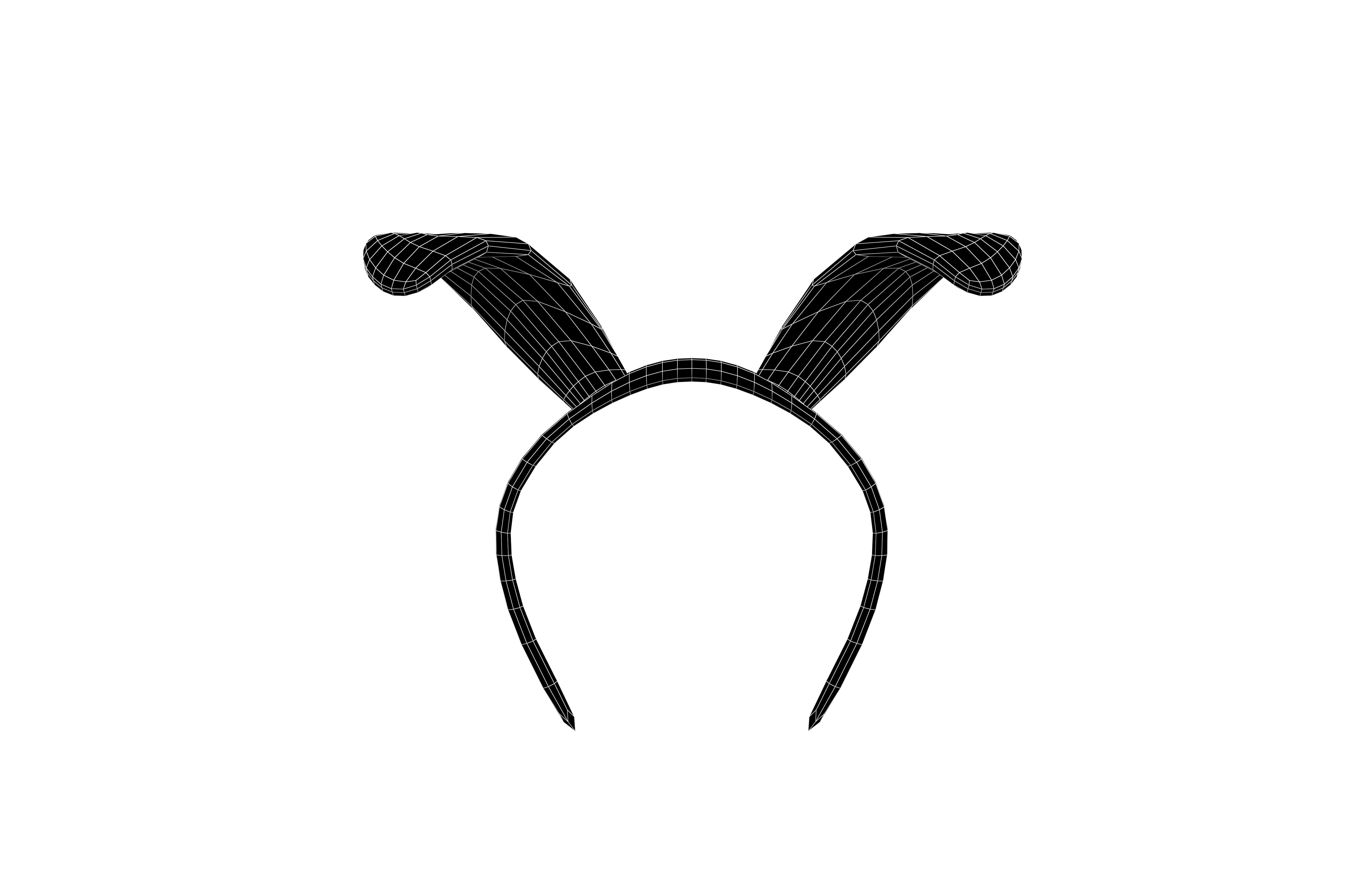 Bunny Hairband v3 003 Low-poly 3D model_4