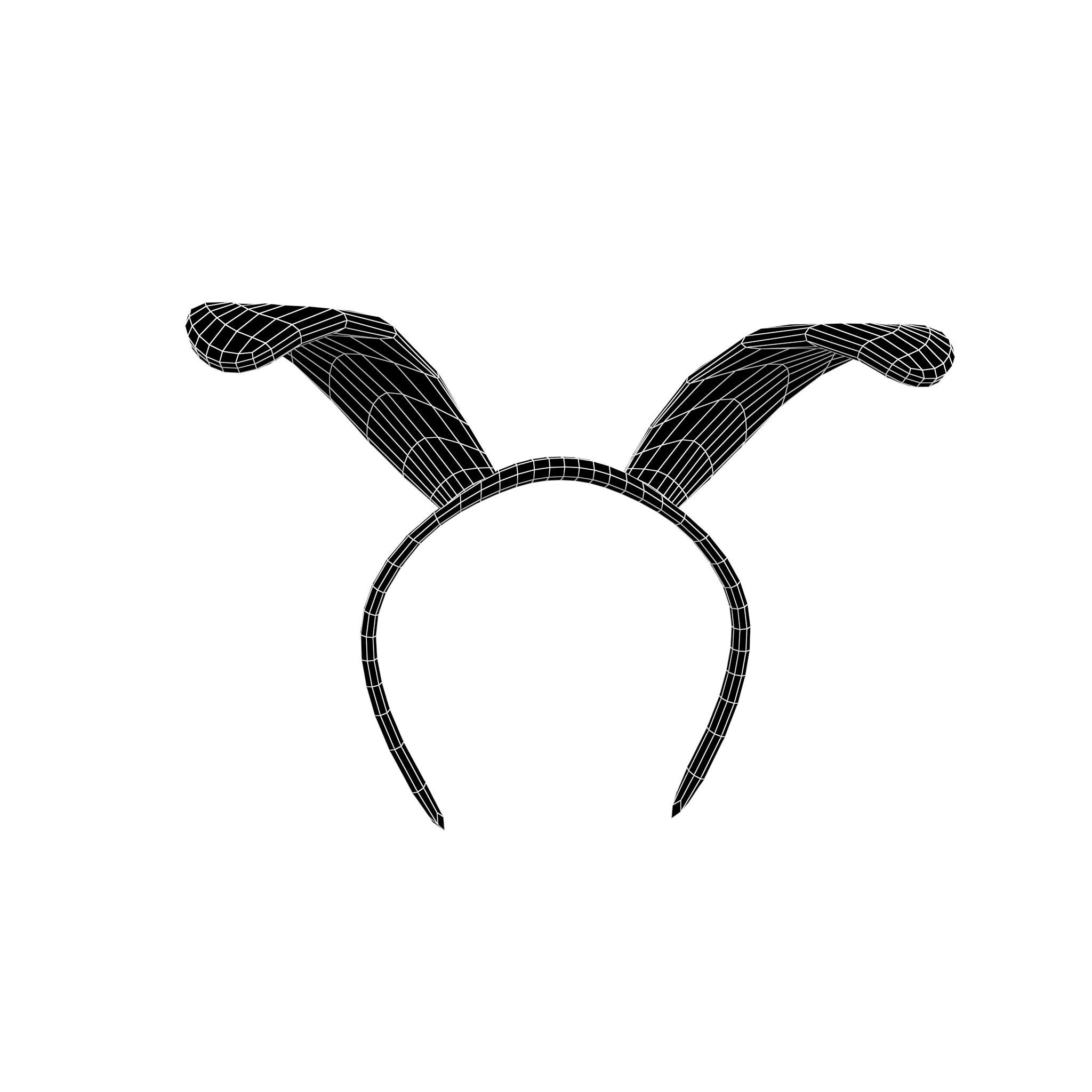 Bunny Hairband v3 003 Low-poly 3D model_5