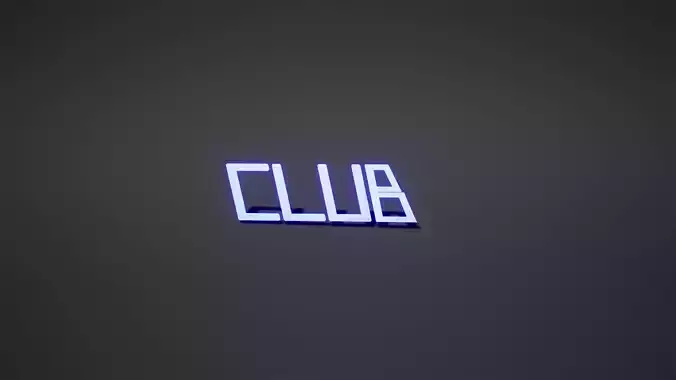 Neon Club Billboard Cyberpunk Game Ready
