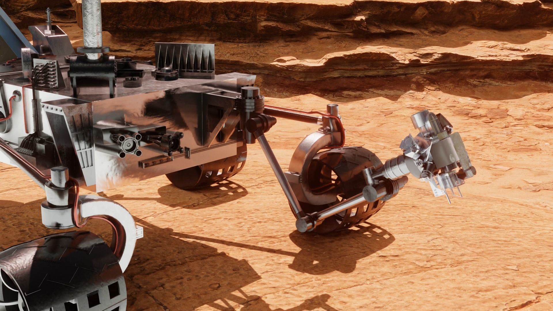 Space Shuttle and Mars Rover 3D models 3D Model Collection_7