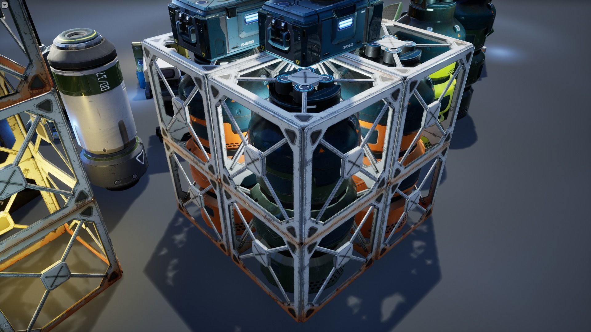 Sci-Fi Props Pack vol 2 Low-poly 3D model_14