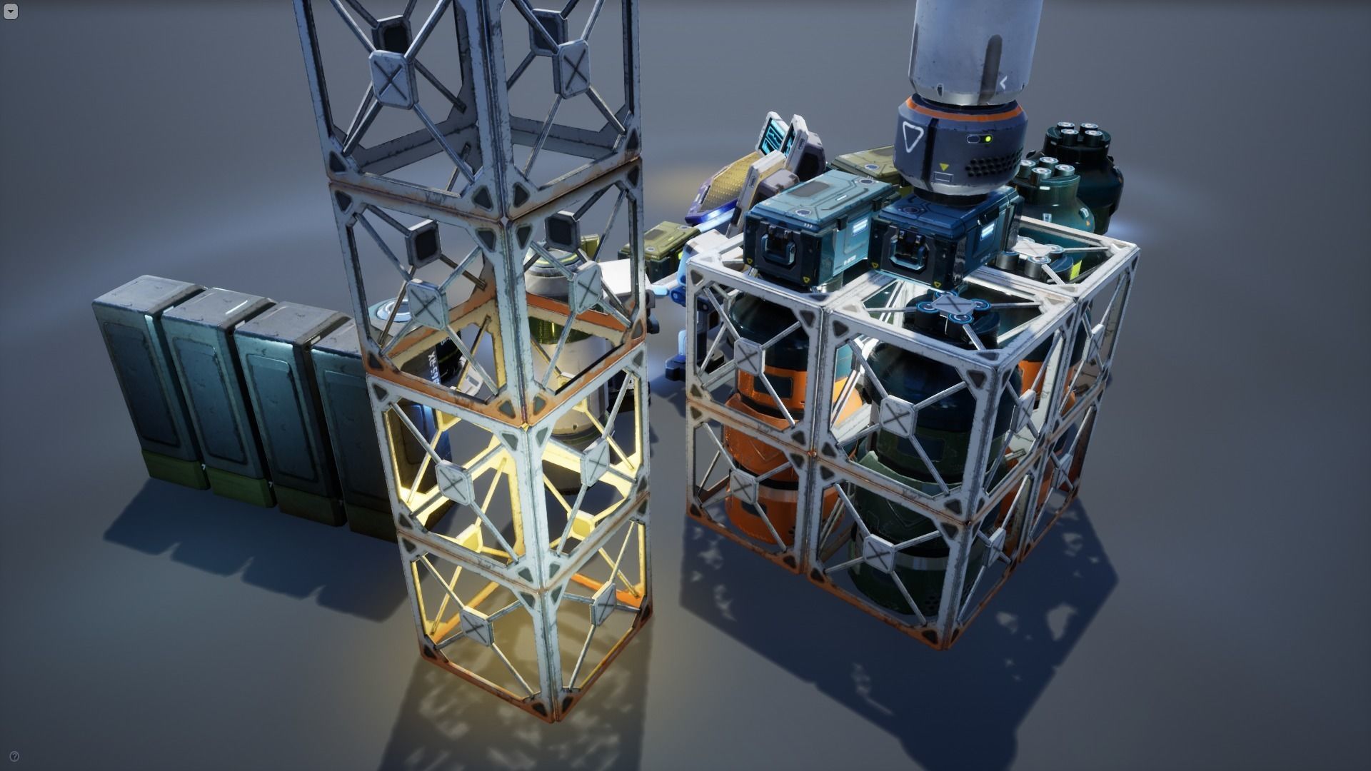 Sci-Fi Props Pack vol 2 Low-poly 3D model_4