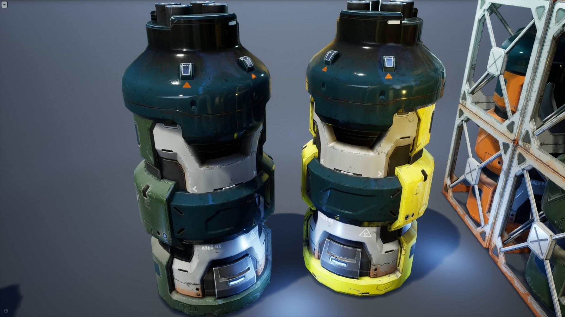 Sci-Fi Props Pack vol 2 Low-poly 3D model_12