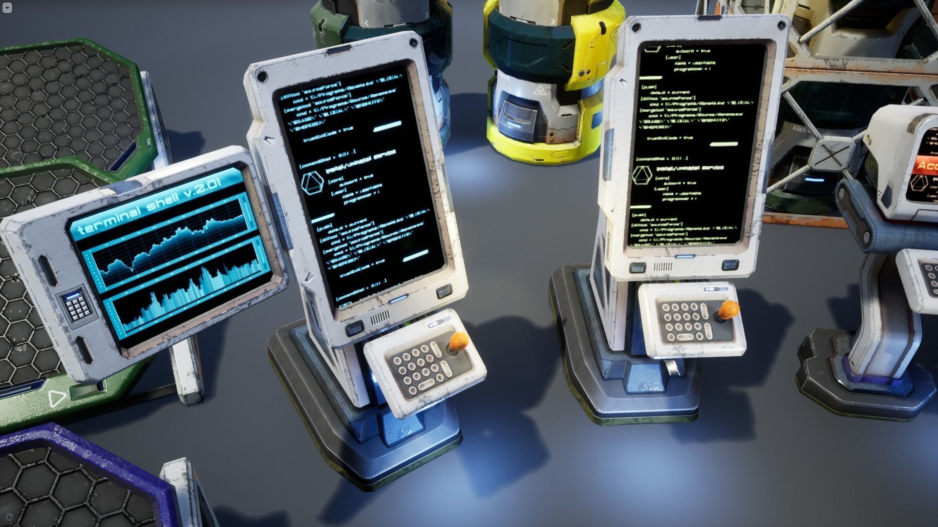 Sci-Fi Props Pack vol 2 Low-poly 3D model_19