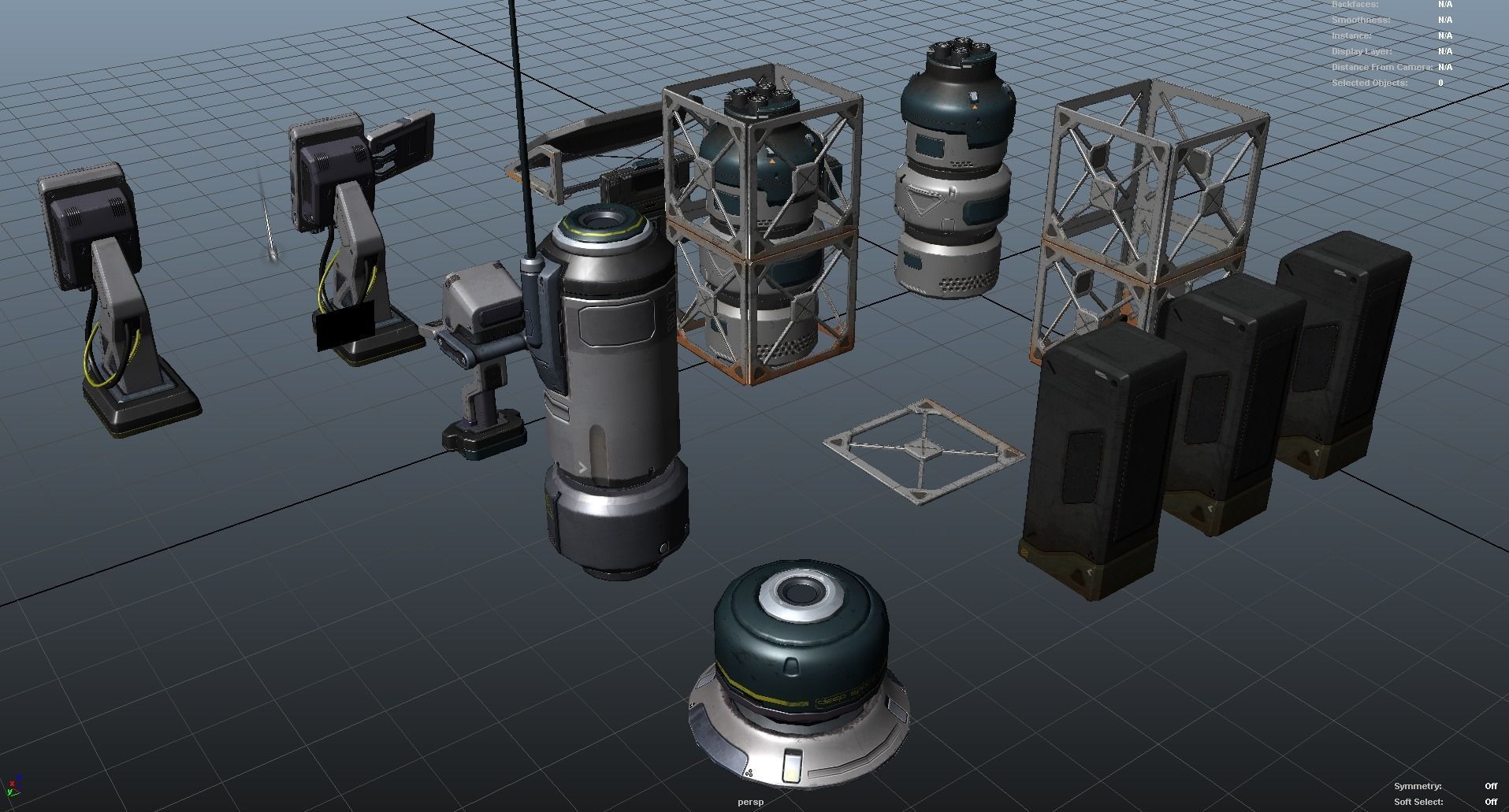 Sci-Fi Props Pack vol 2 Low-poly 3D model_31