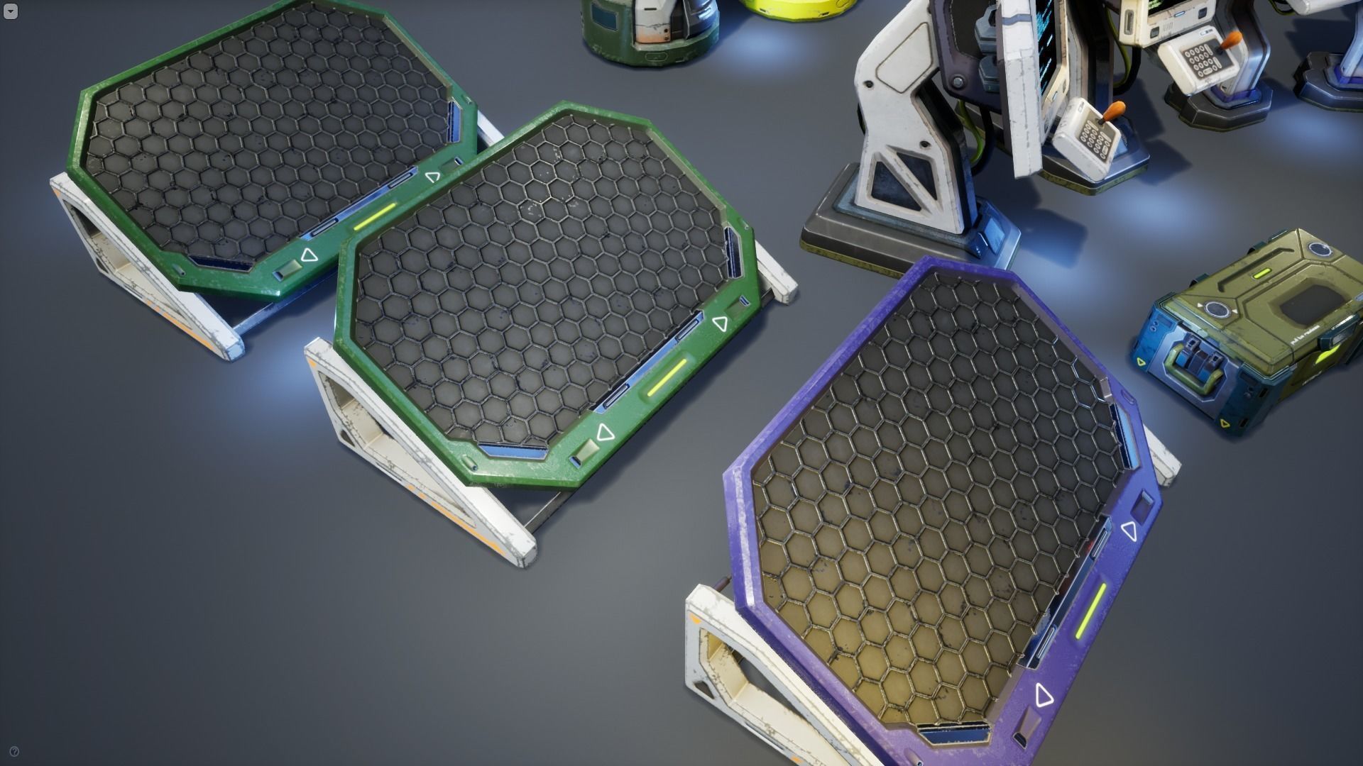 Sci-Fi Props Pack vol 2 Low-poly 3D model_18