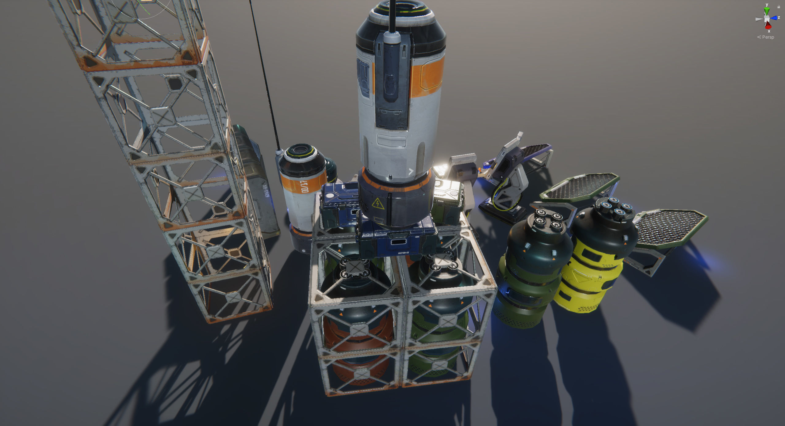 Sci-Fi Props Pack vol 2 Low-poly 3D model_42