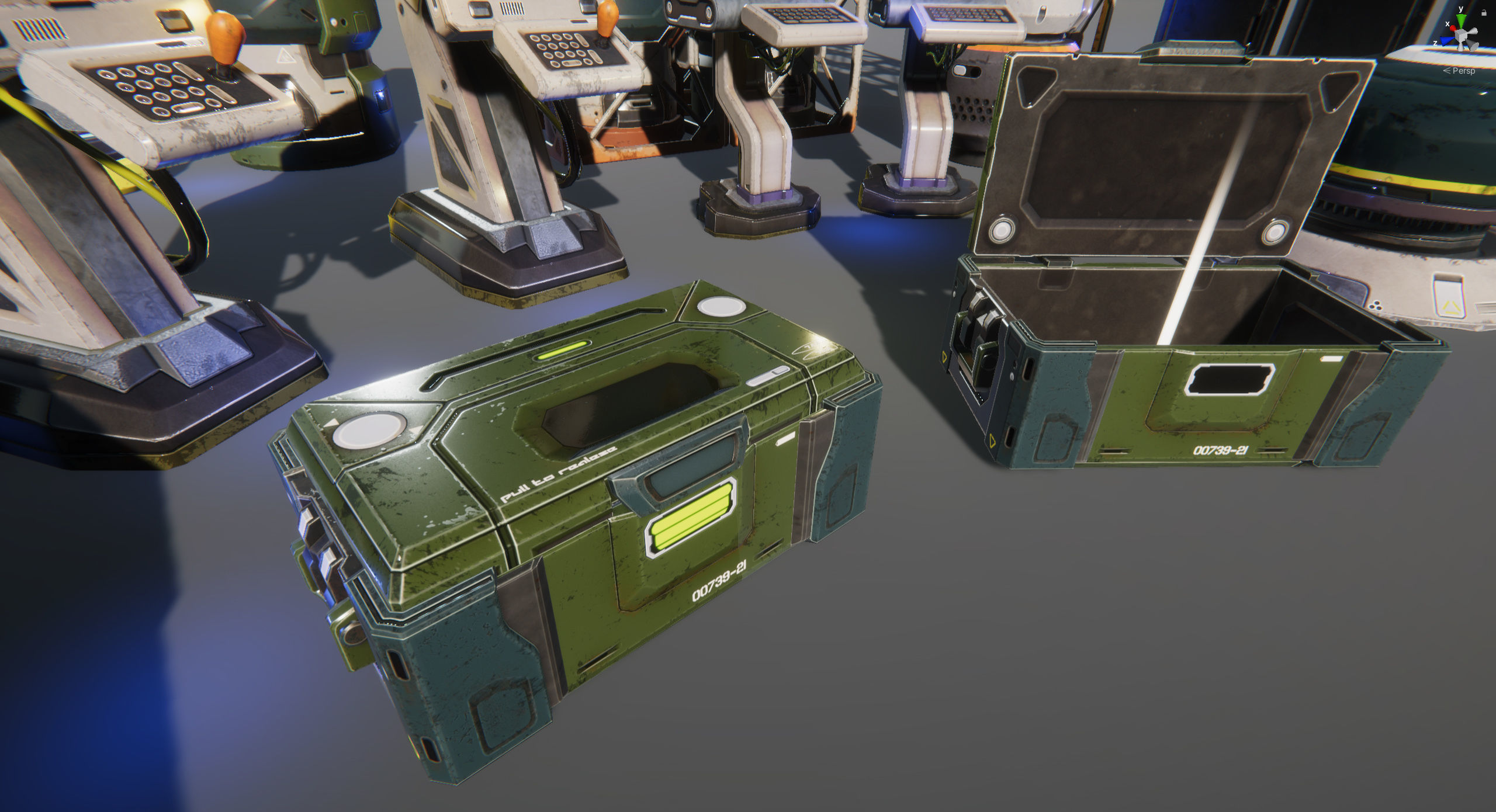 Sci-Fi Props Pack vol 2 Low-poly 3D model_45