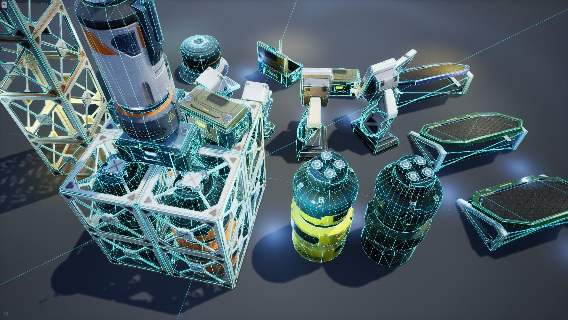 Sci-Fi Props Pack vol 2 Low-poly 3D model_10