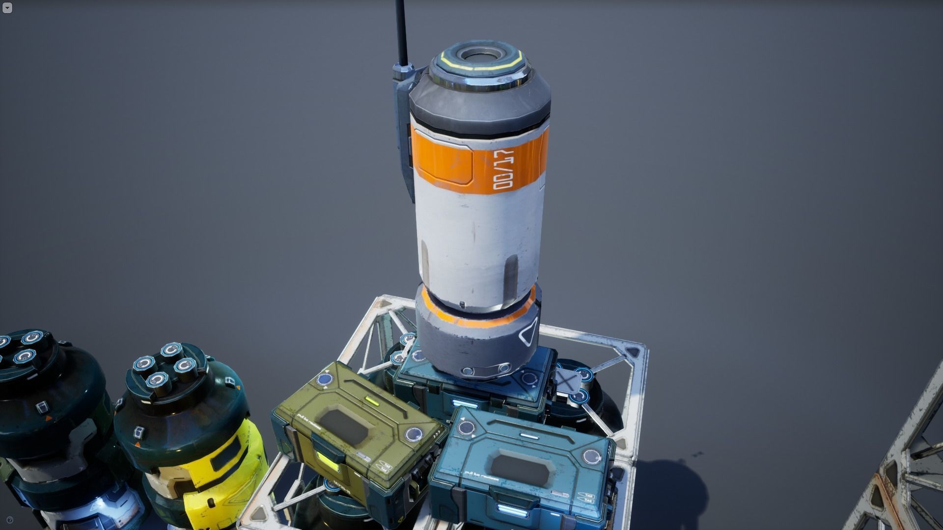 Sci-Fi Props Pack vol 2 Low-poly 3D model_17