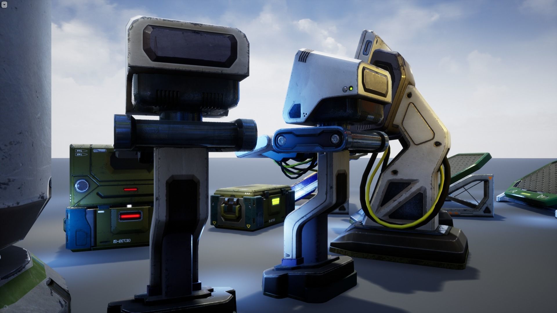 Sci-Fi Props Pack vol 2 Low-poly 3D model_23