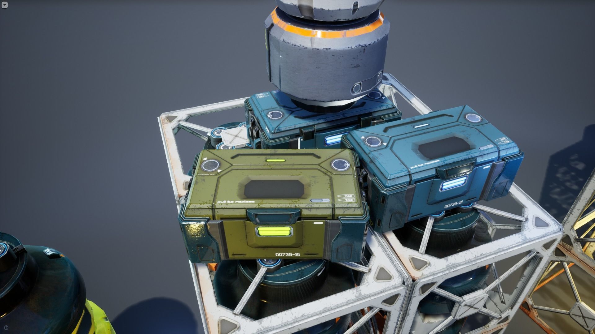 Sci-Fi Props Pack vol 2 Low-poly 3D model_15