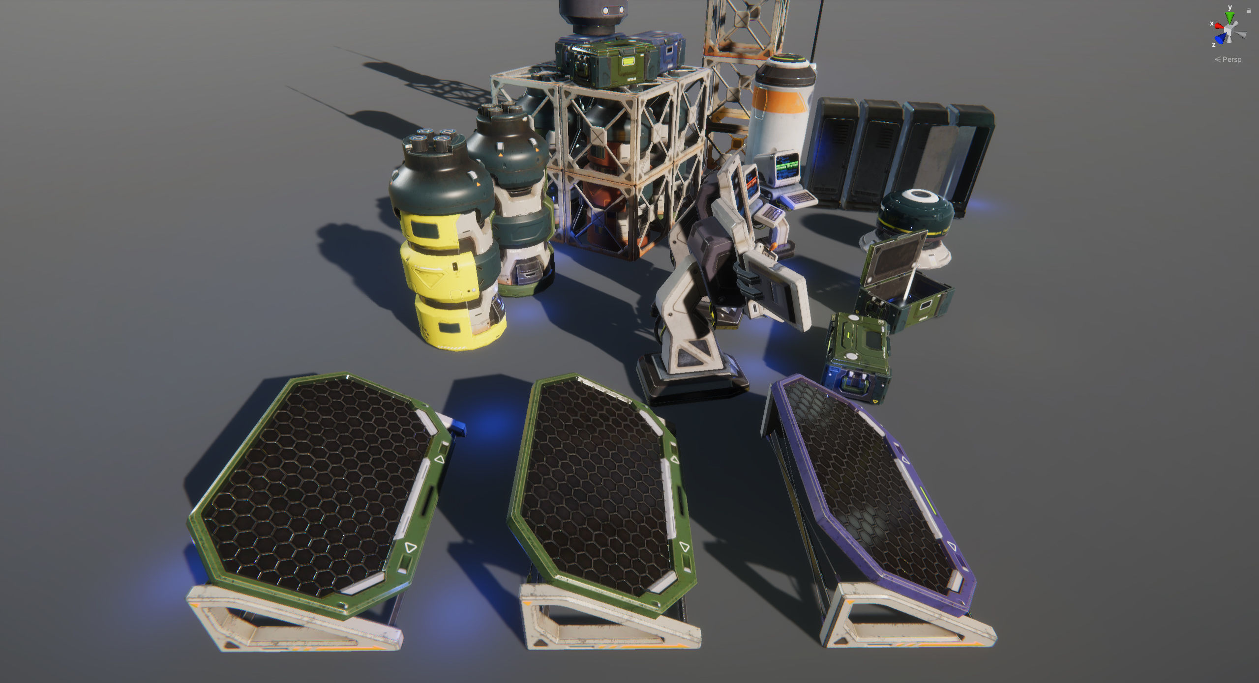 Sci-Fi Props Pack vol 2 Low-poly 3D model_44