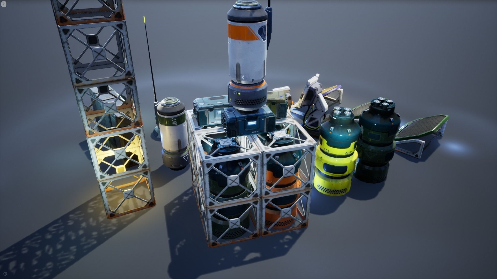 Sci-Fi Props Pack vol 2 Low-poly 3D model_5