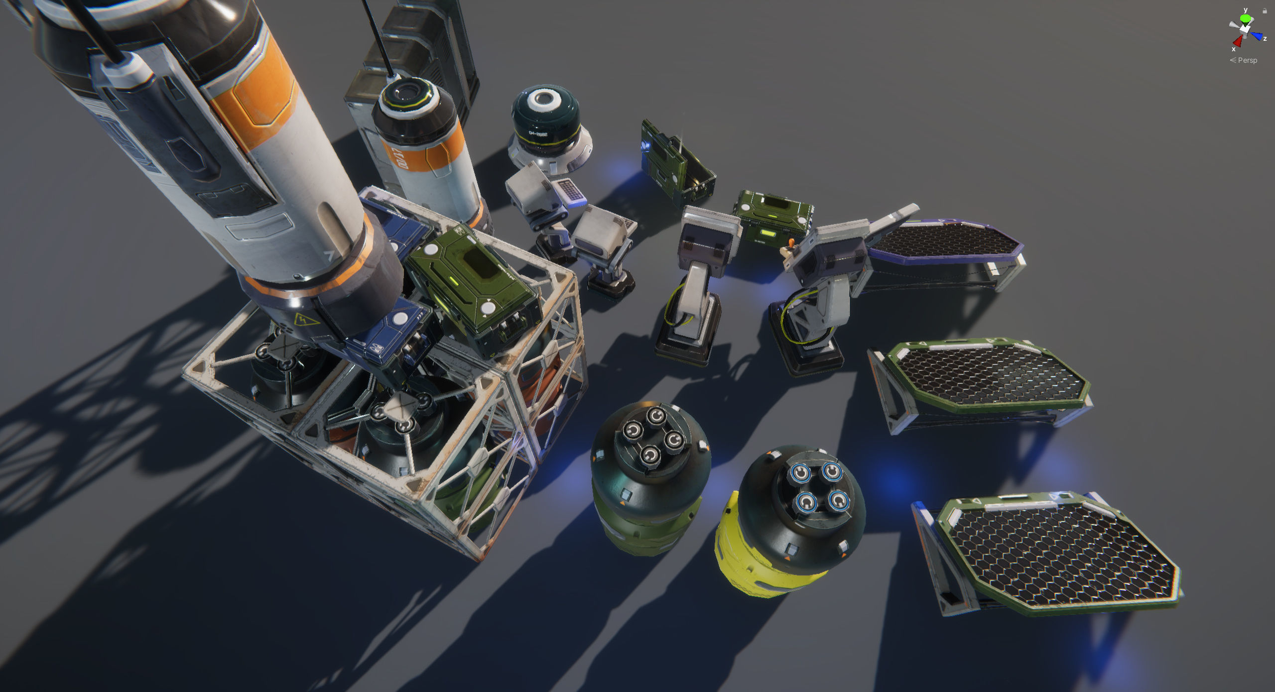 Sci-Fi Props Pack vol 2 Low-poly 3D model_43