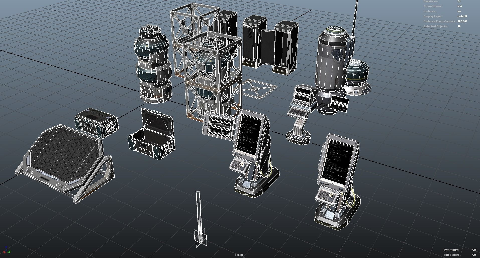 Sci-Fi Props Pack vol 2 Low-poly 3D model_33