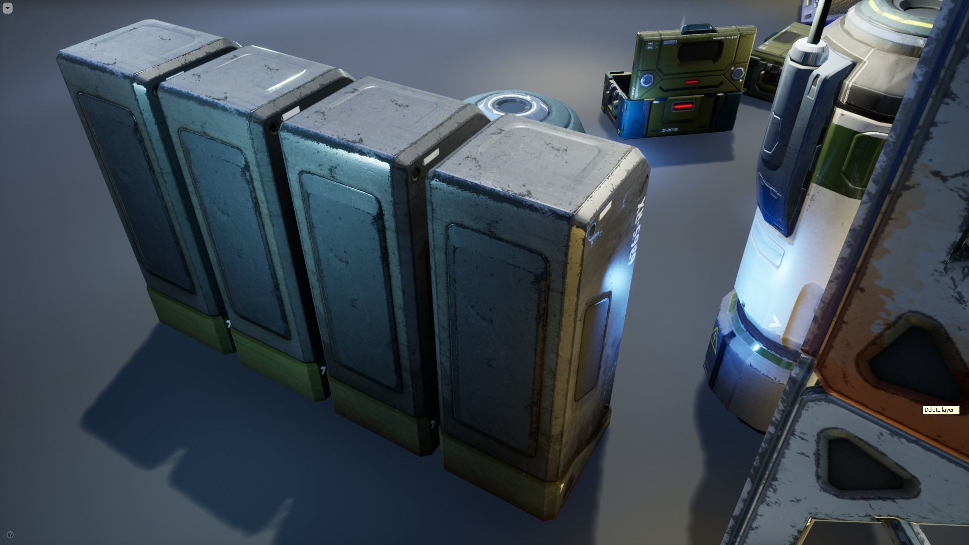 Sci-Fi Props Pack vol 2 Low-poly 3D model_27