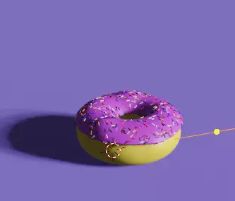 Donut with sprinkles Free 3D model