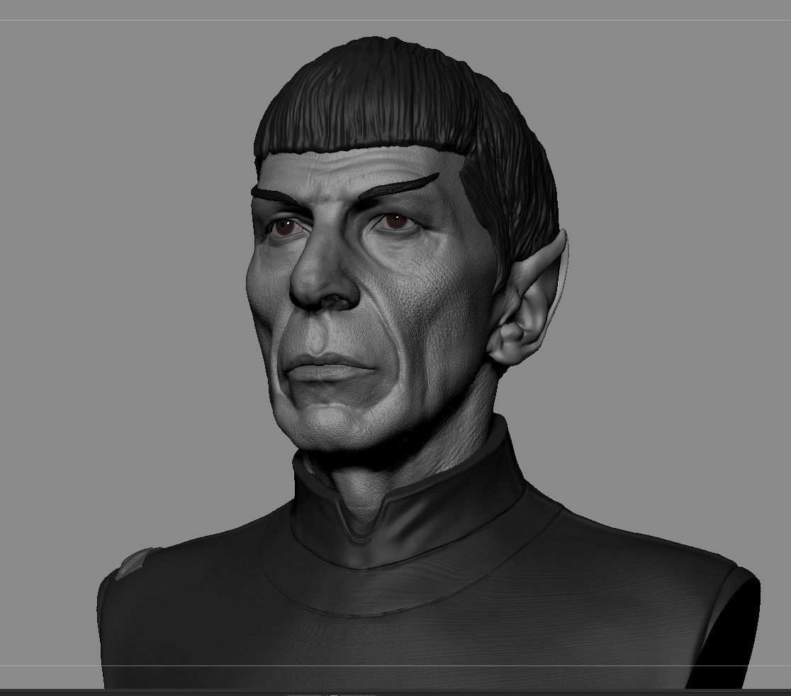 Mr Spock bust Leonard Nimoy 3D print model_11