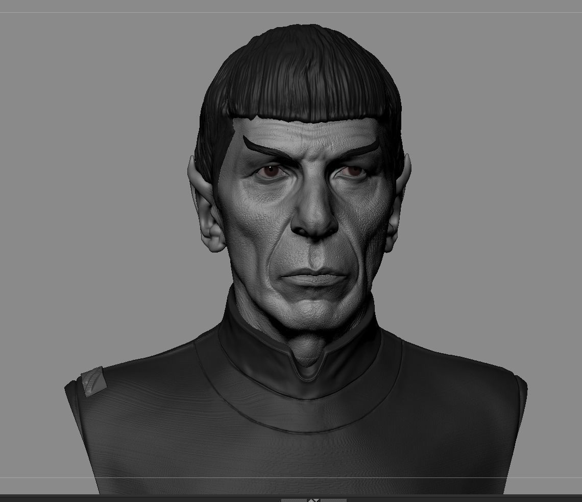 Mr Spock bust Leonard Nimoy 3D print model_6