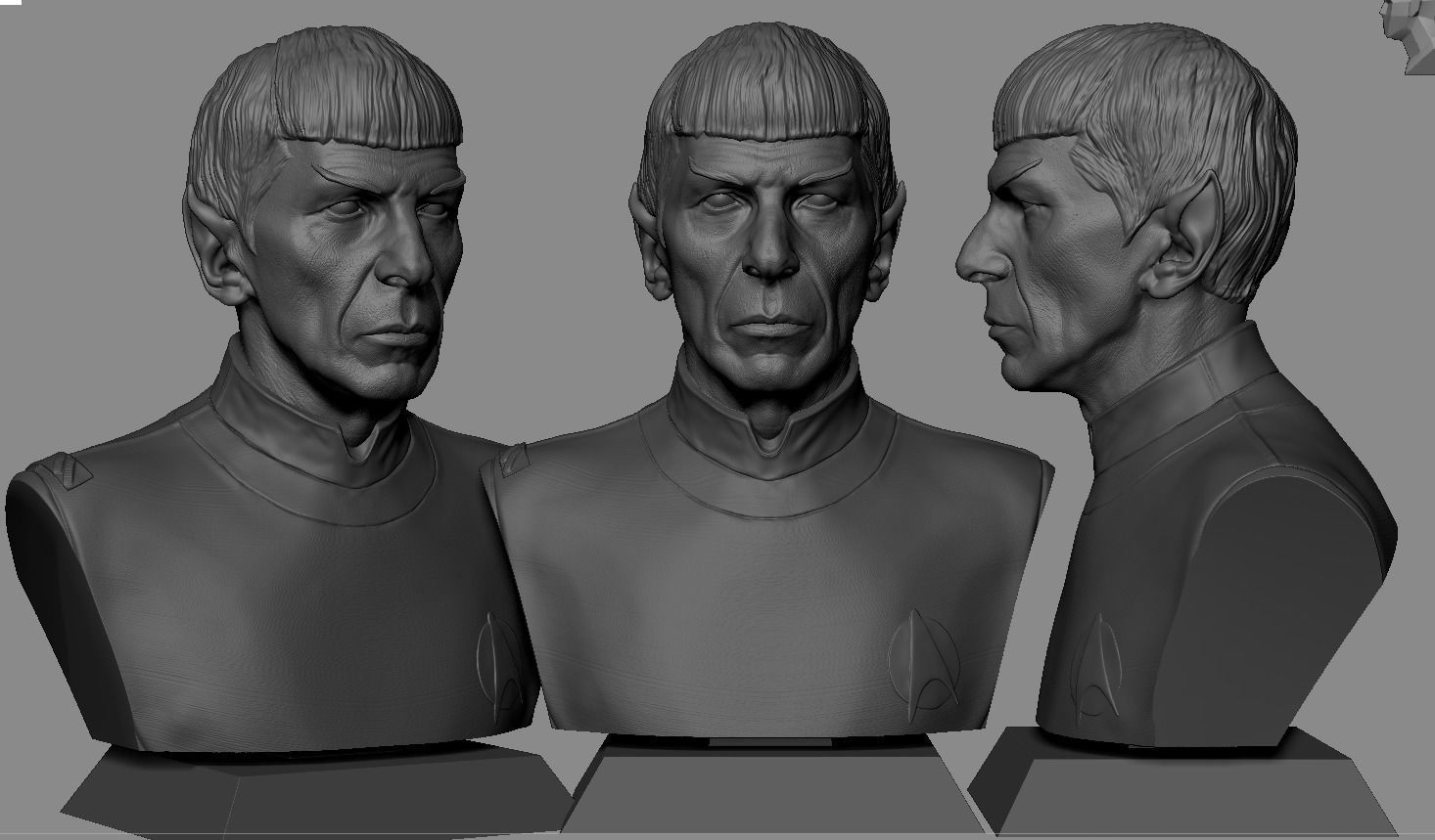 Mr Spock bust Leonard Nimoy 3D print model_16