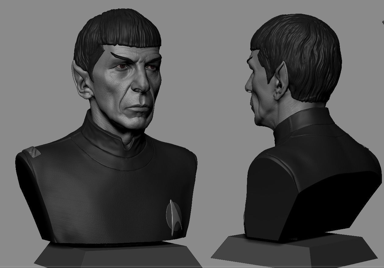 Mr Spock bust Leonard Nimoy 3D print model_10