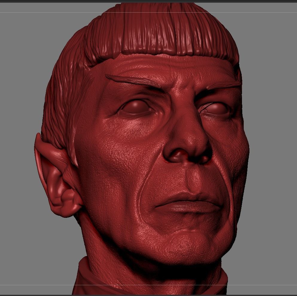 Mr Spock bust Leonard Nimoy 3D print model_13
