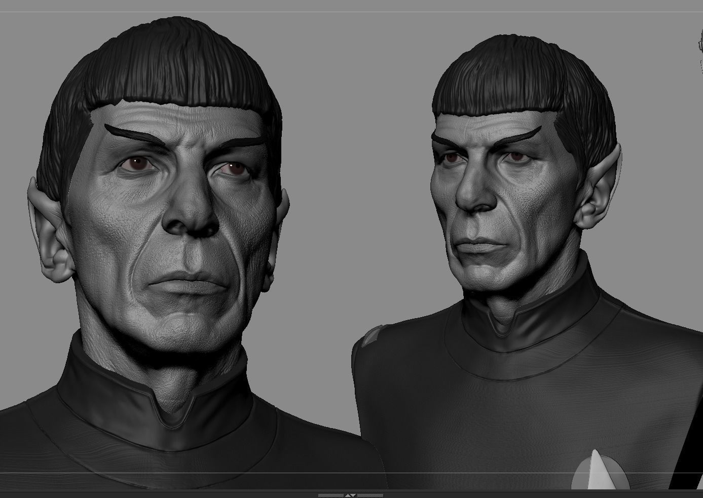 Mr Spock bust Leonard Nimoy 3D print model_4